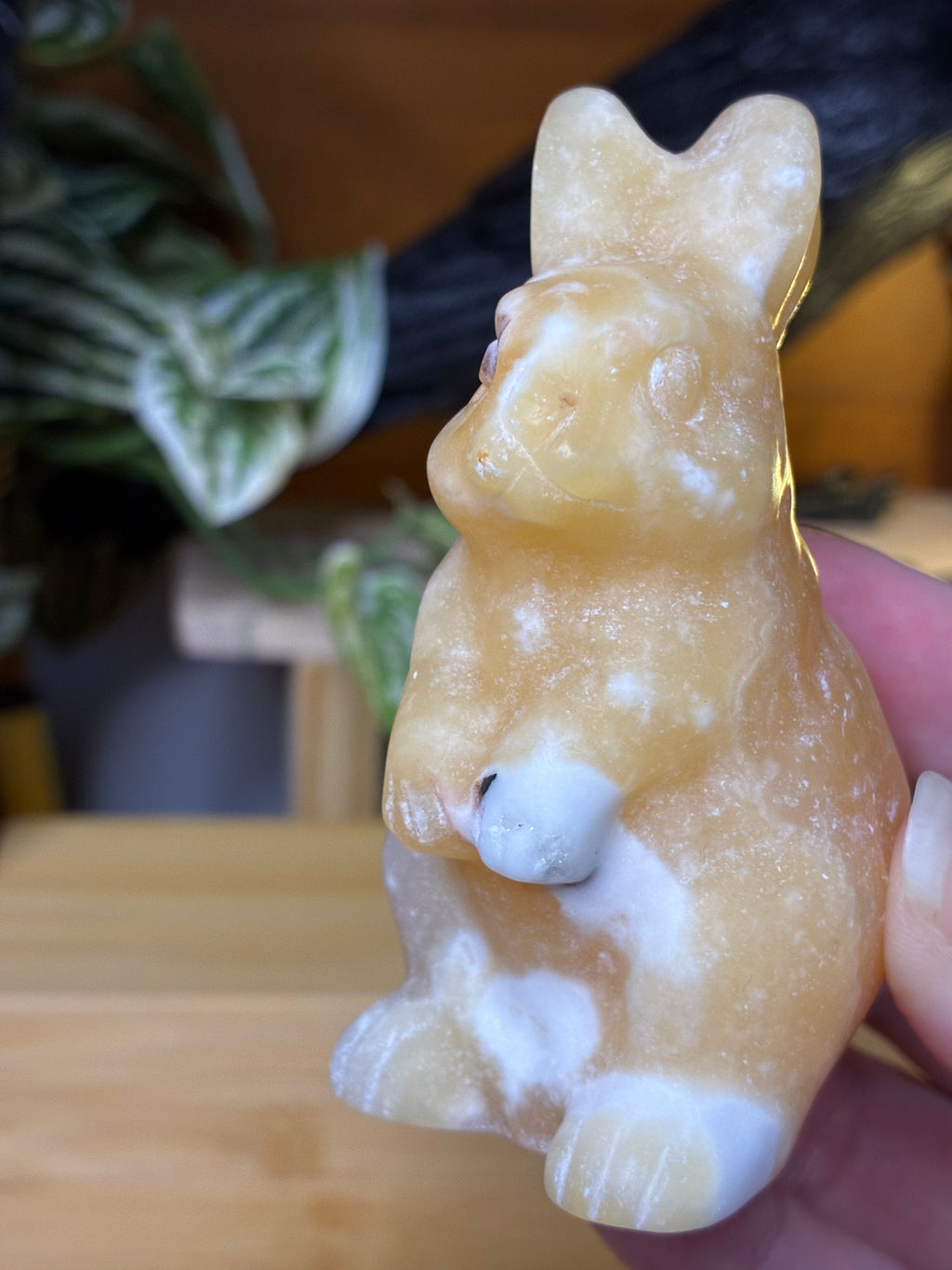 Orange Calcite Bunny