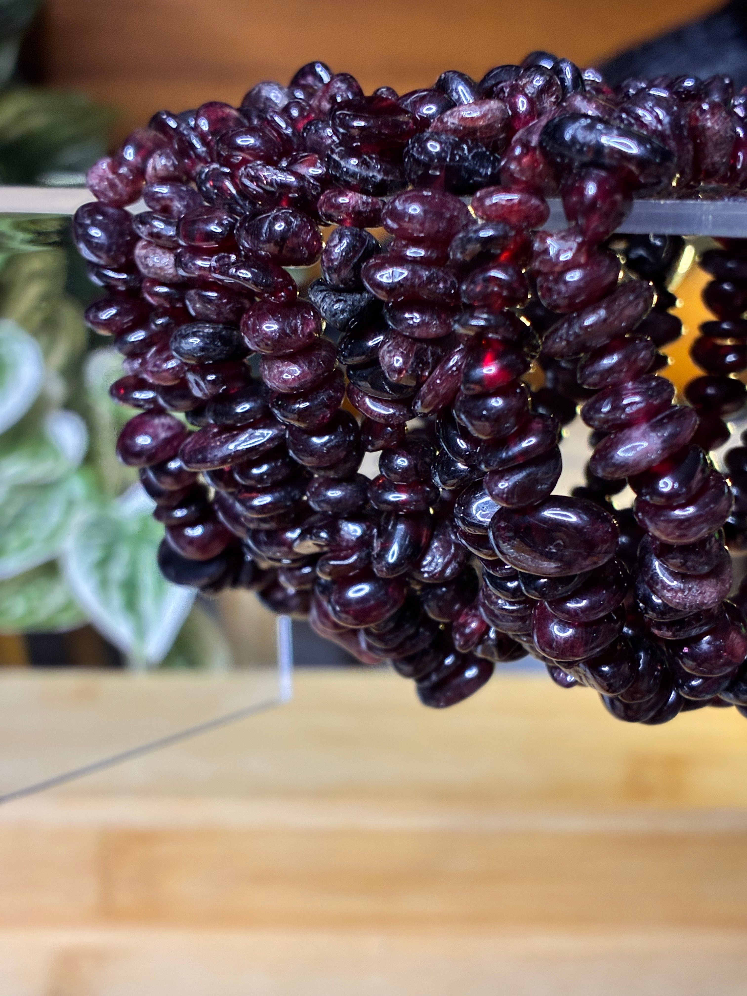 Garnet Chip Bracelets