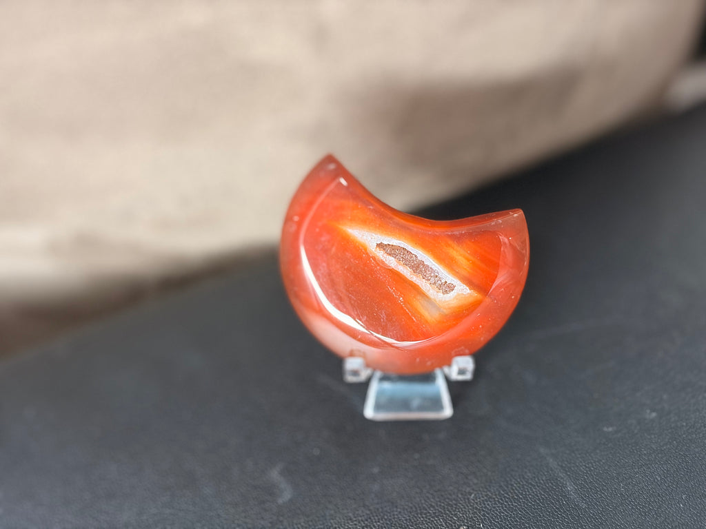 Druzy Carnelian Moon