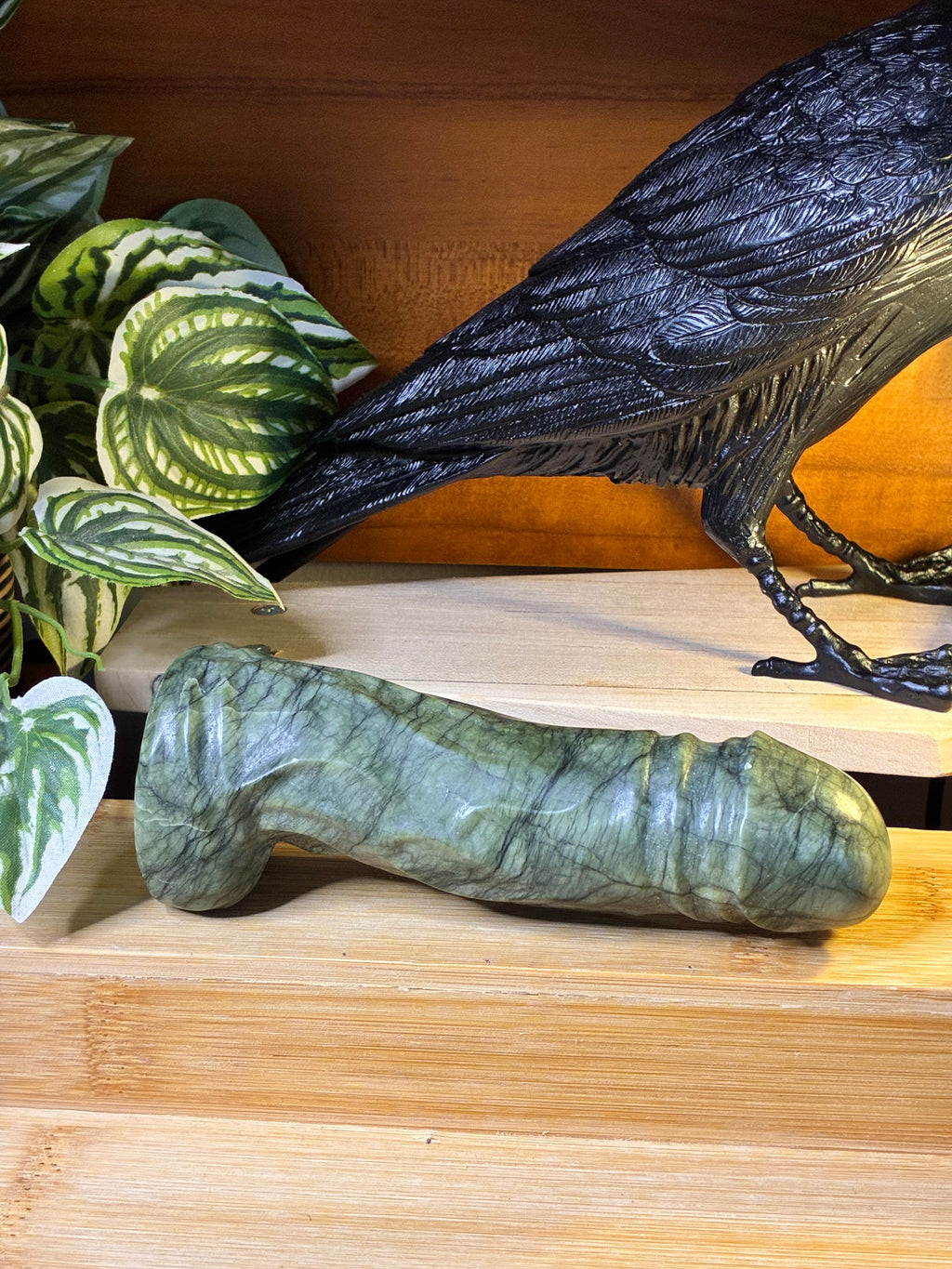 Green Jade Ding Ding Carvings
