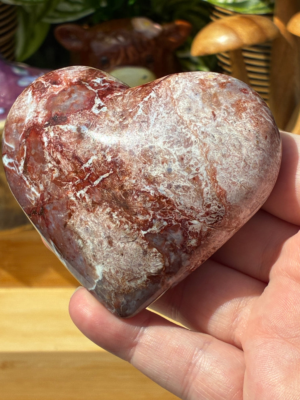 Petrified Wood Puff Heart