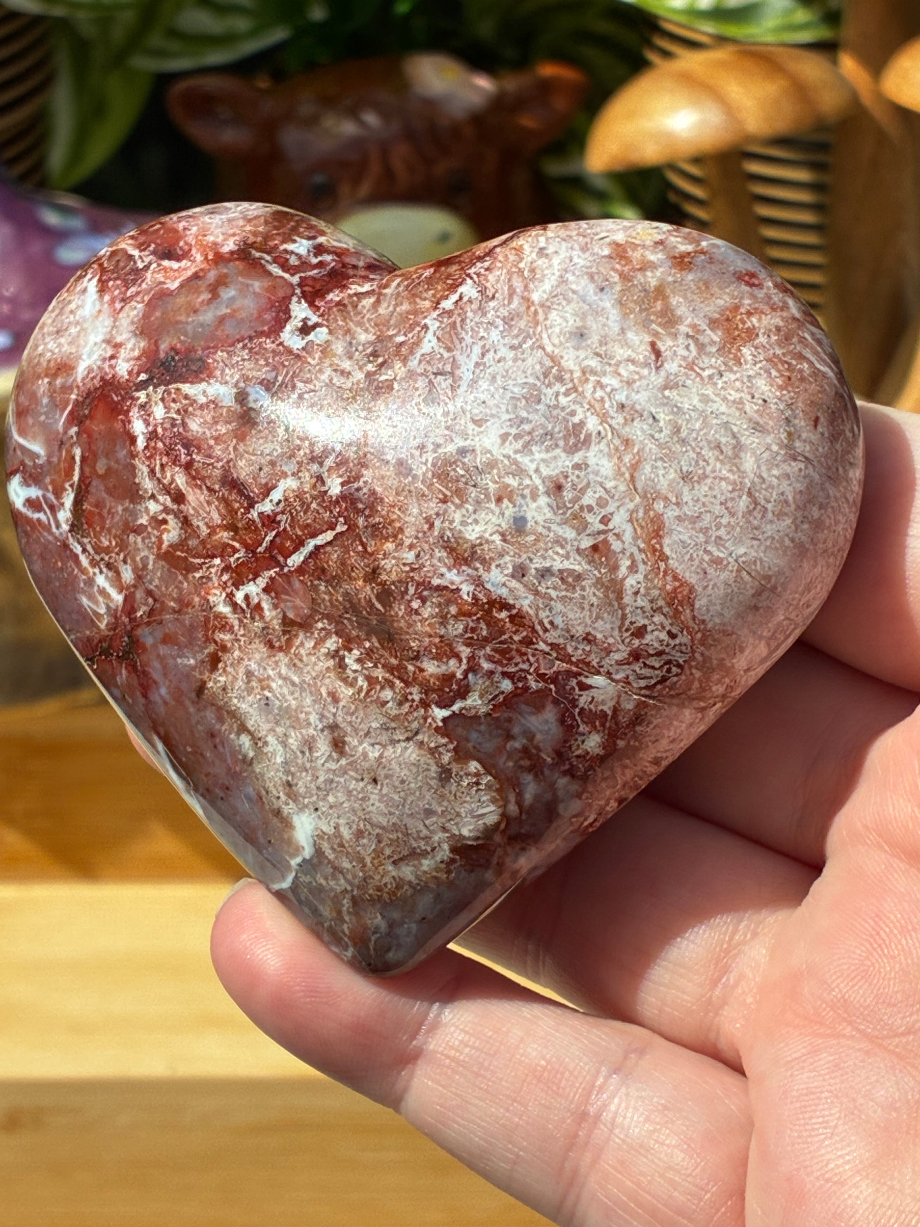 Petrified Wood Puff Heart