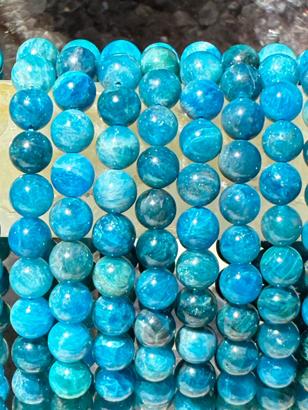 8mm HQ Blue Apatite Bracelet