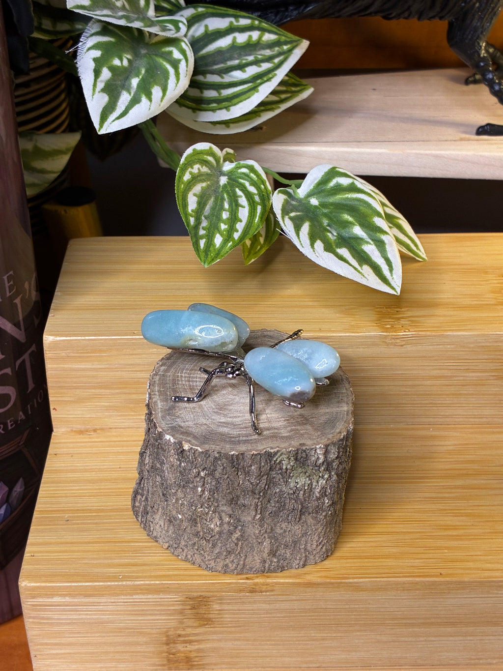 Blue Aragonite Dragonfly