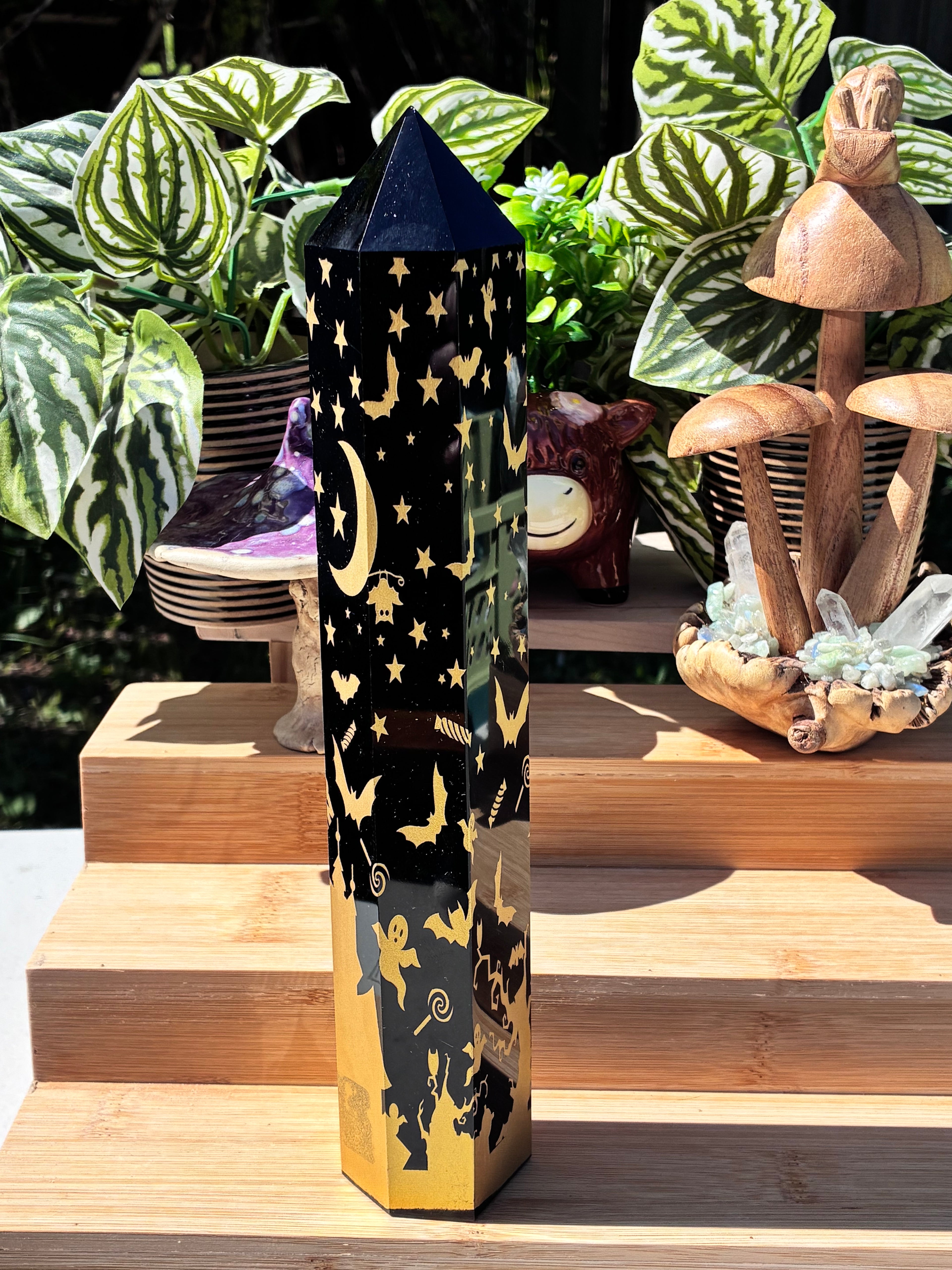 Black Obsidian Halloween Tower