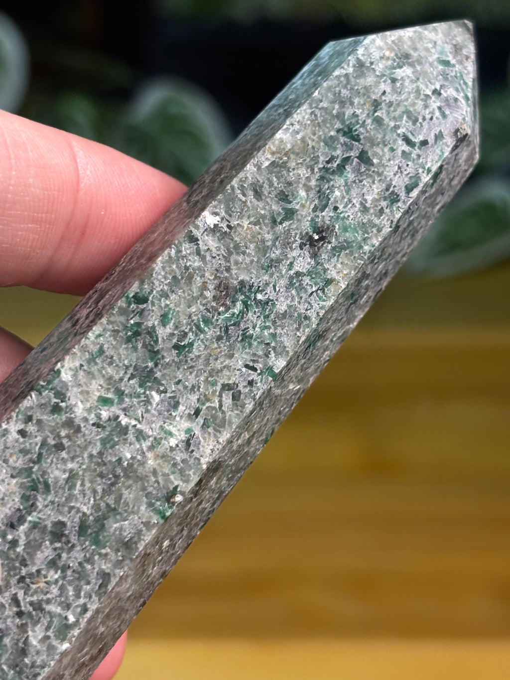 Green Kyanite Point 1