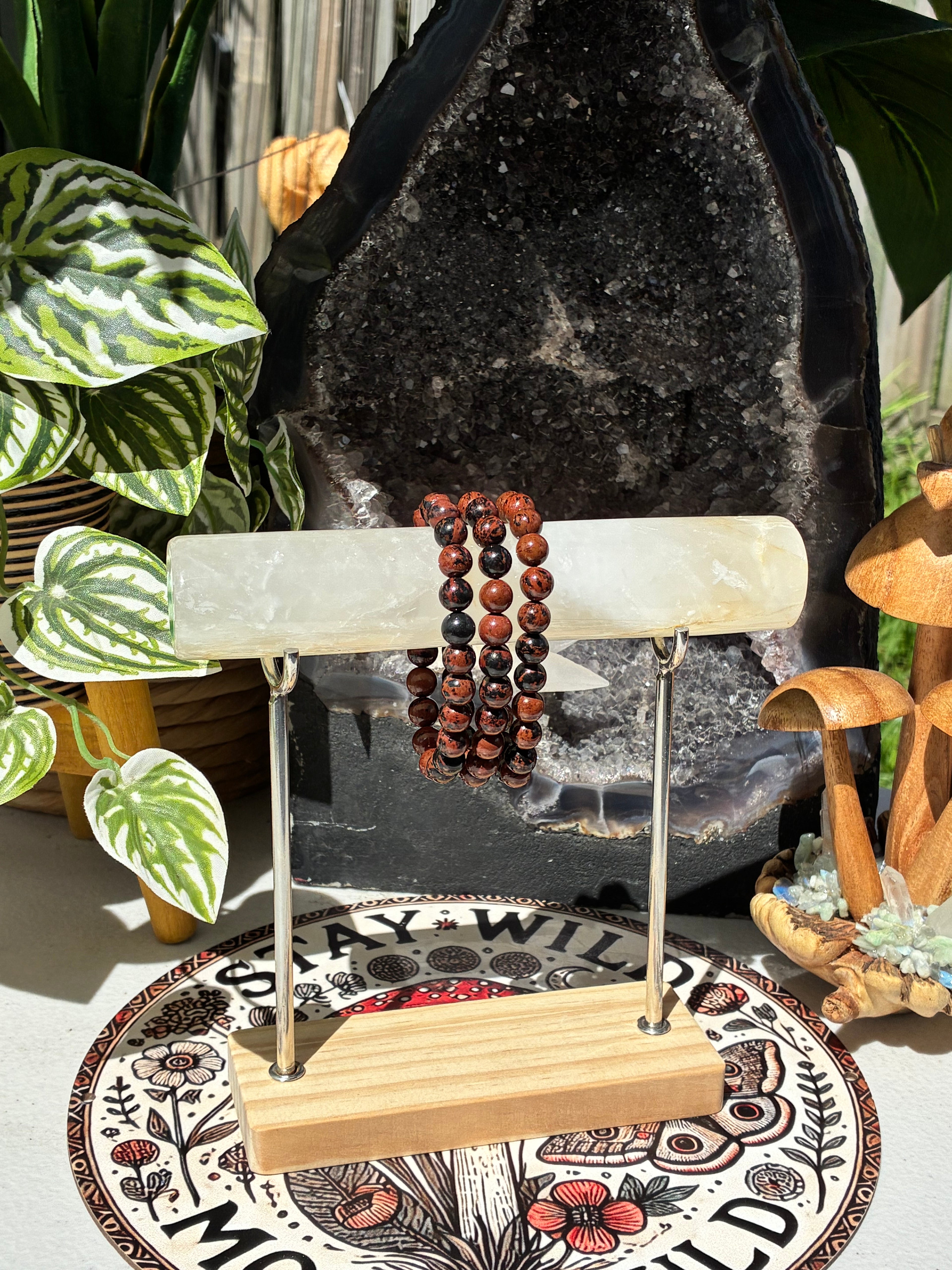 8mm Mahogany Obsidian Bracelet