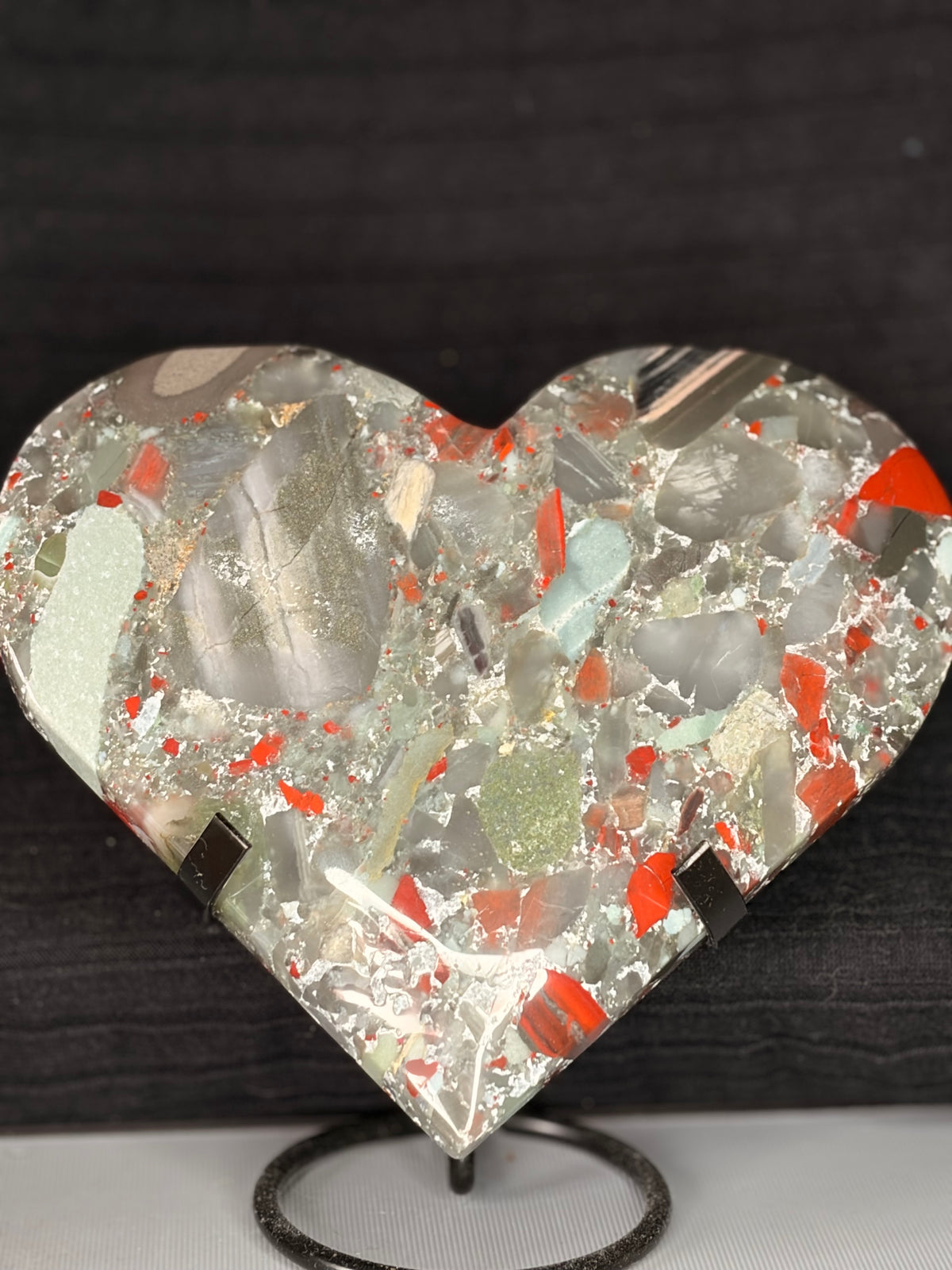 African Bloodstone Heart