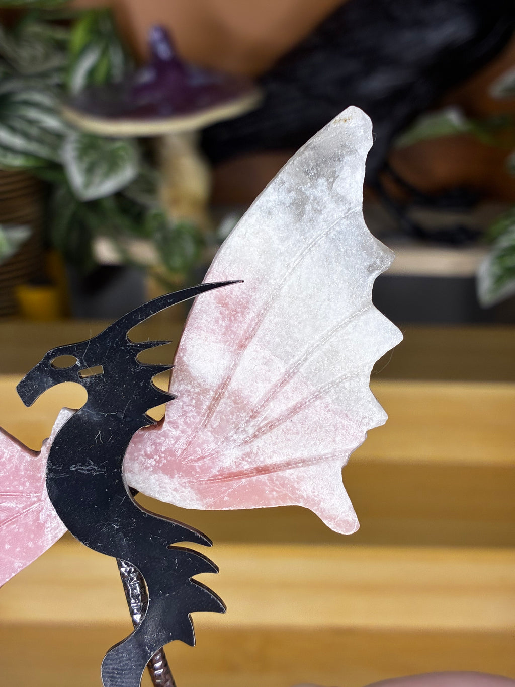 Pink Opal Dragon Wings