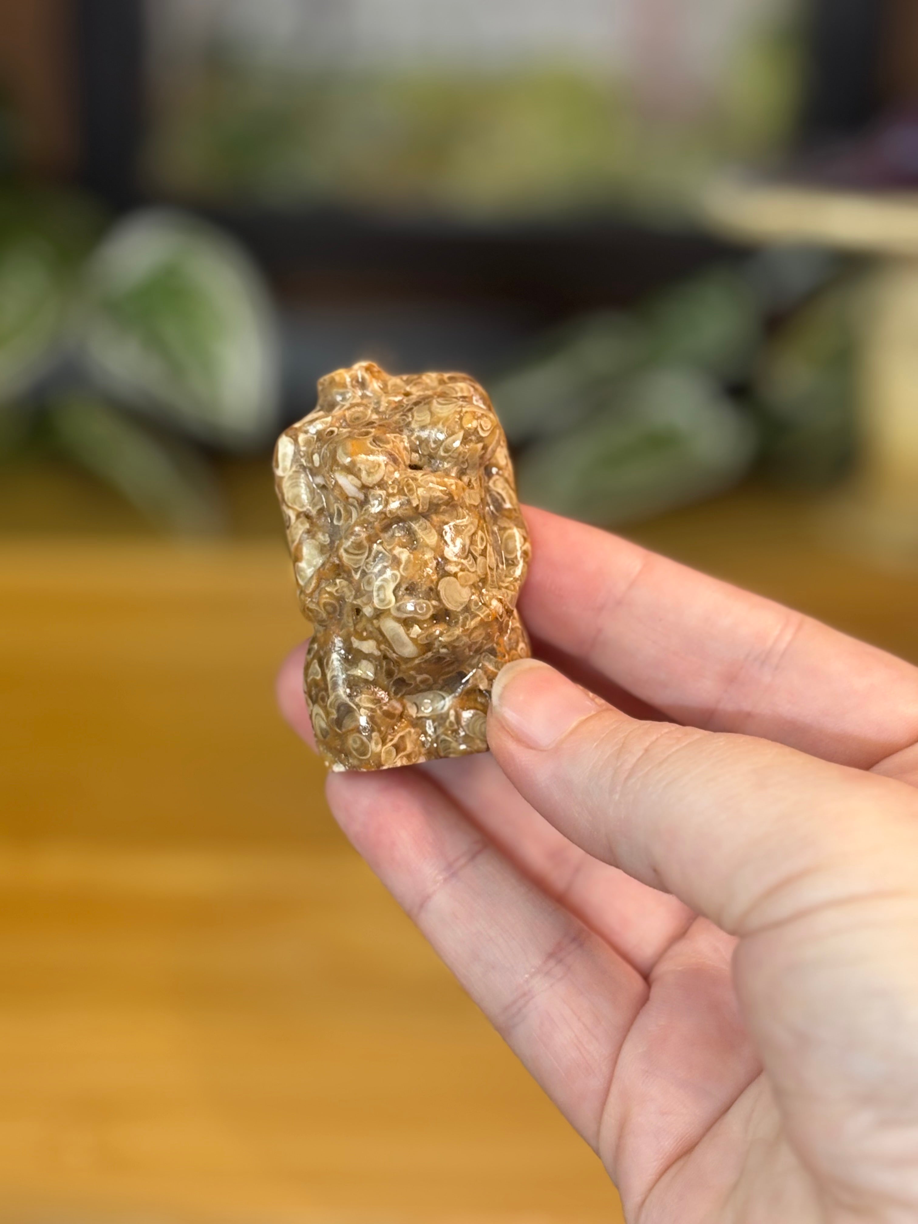 Amber Calcite Fertility Goddess Body