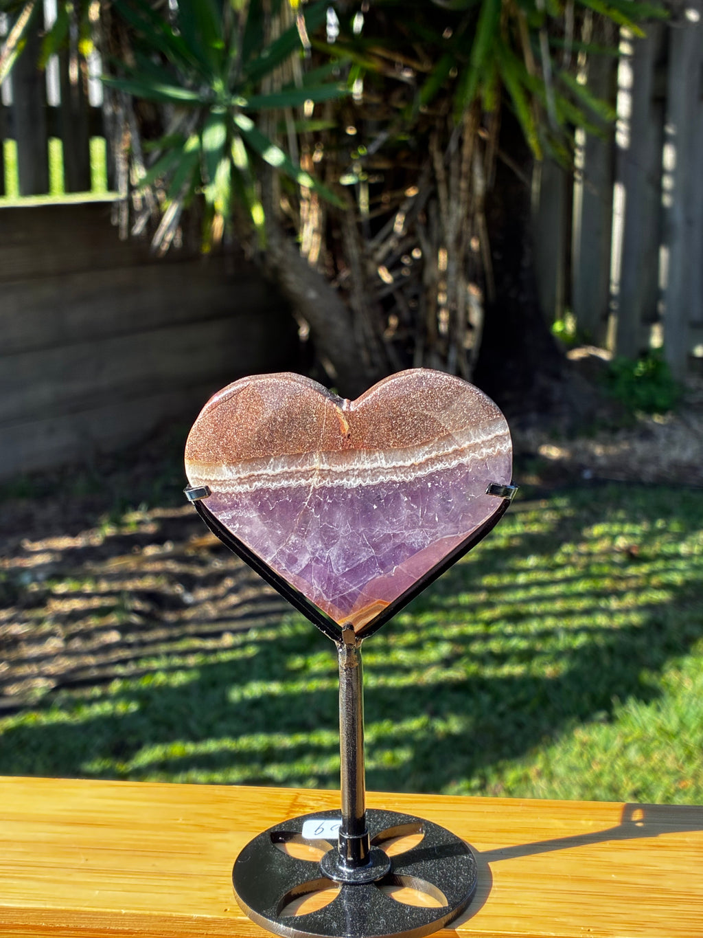 Amethyst & Mexican Lace Agate Heart