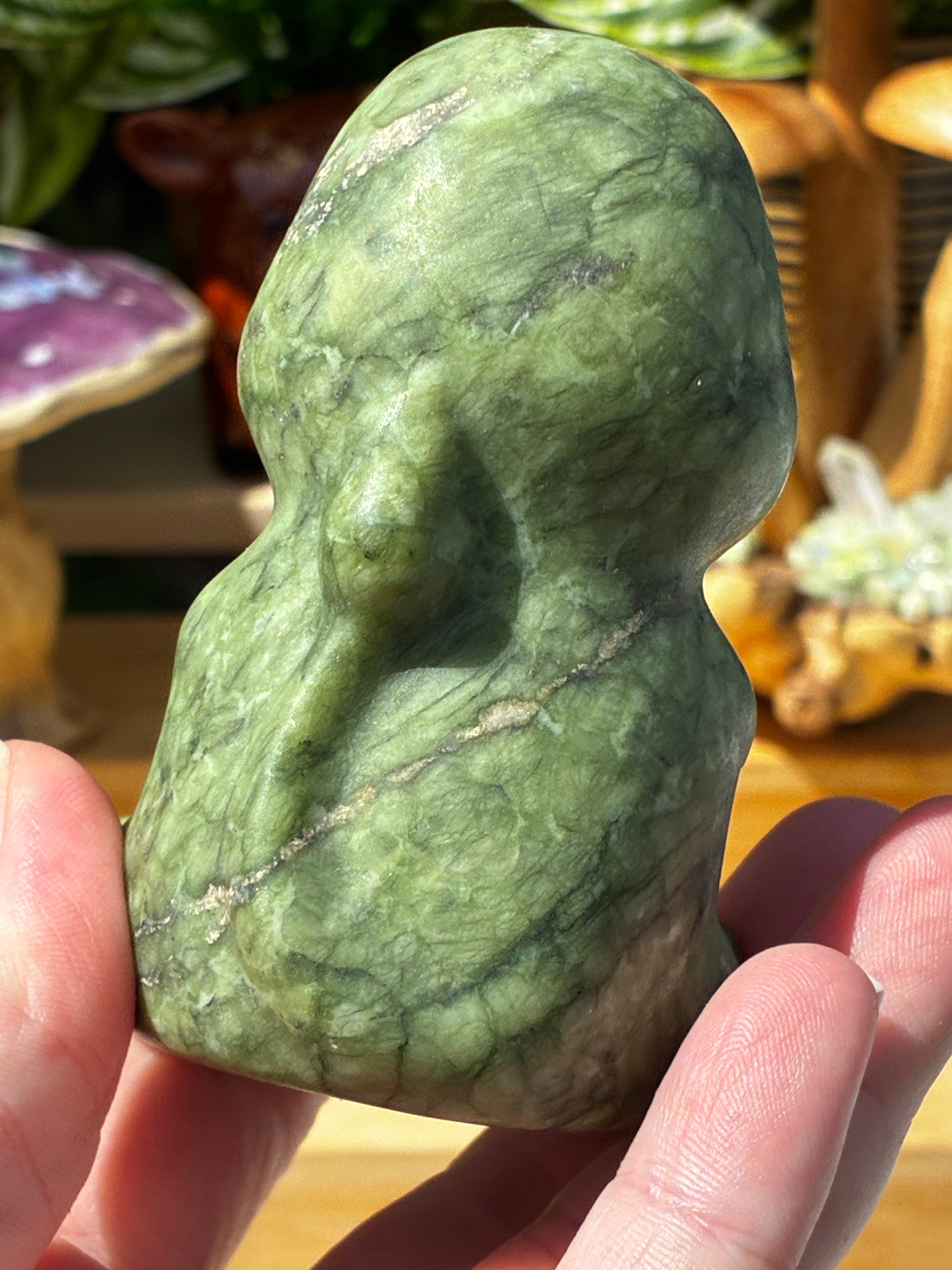 Green Jade “Charmander” Carving