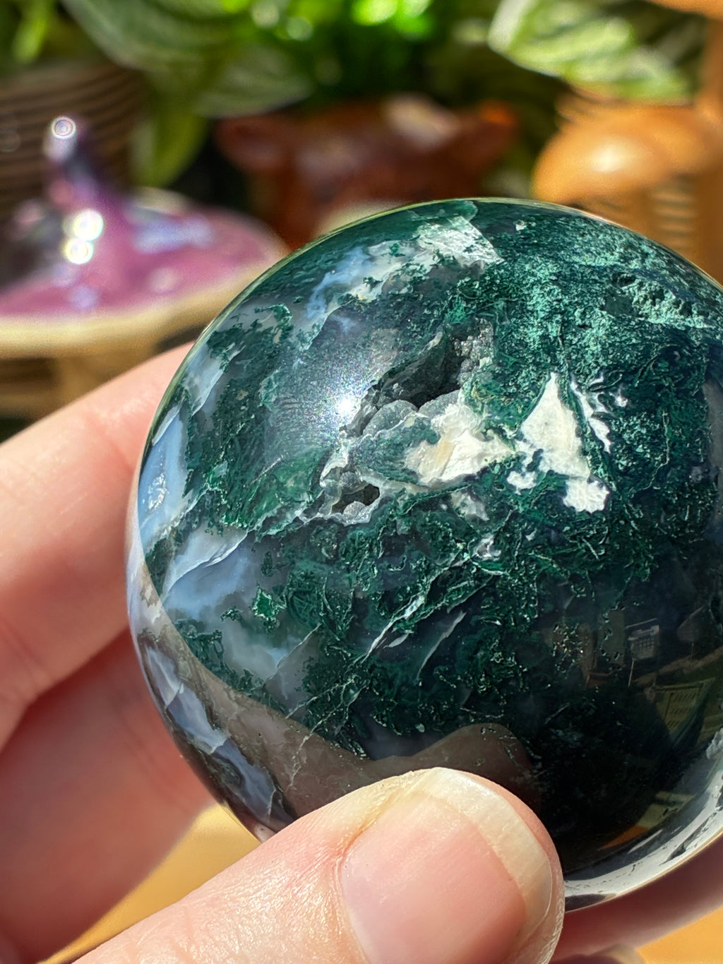 Moss Agate Sphere 3