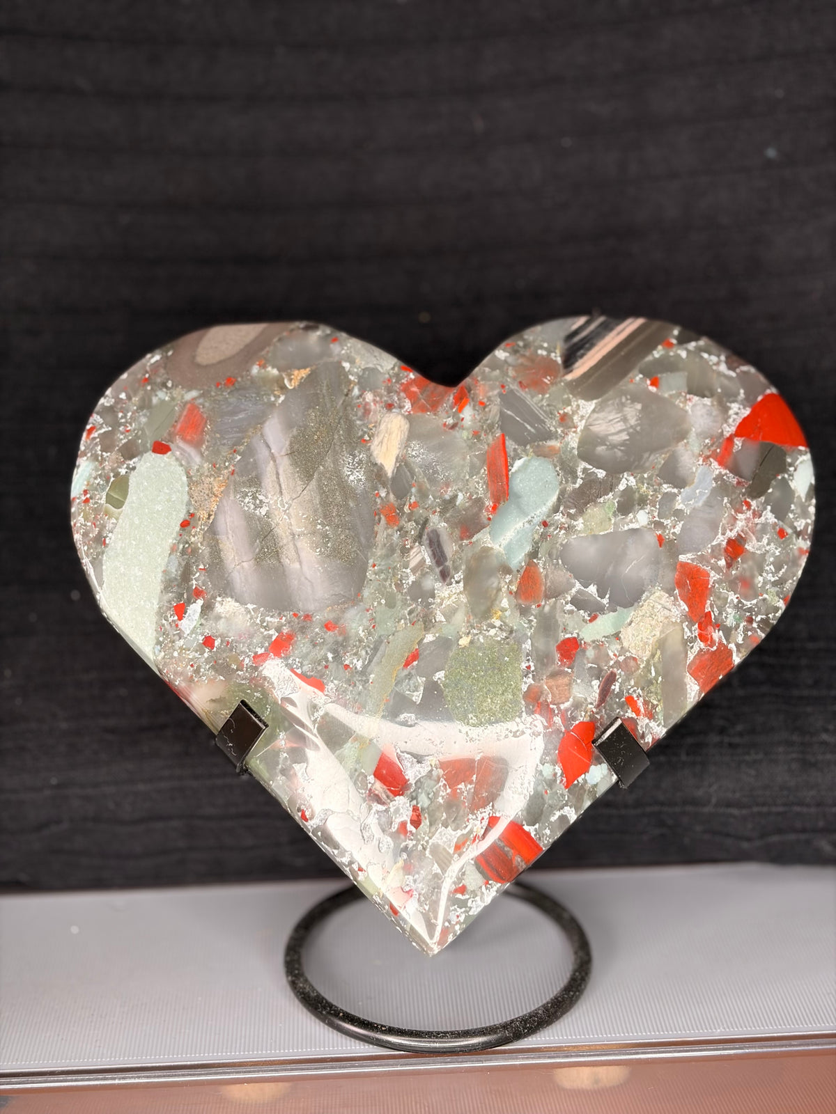 African Bloodstone Heart