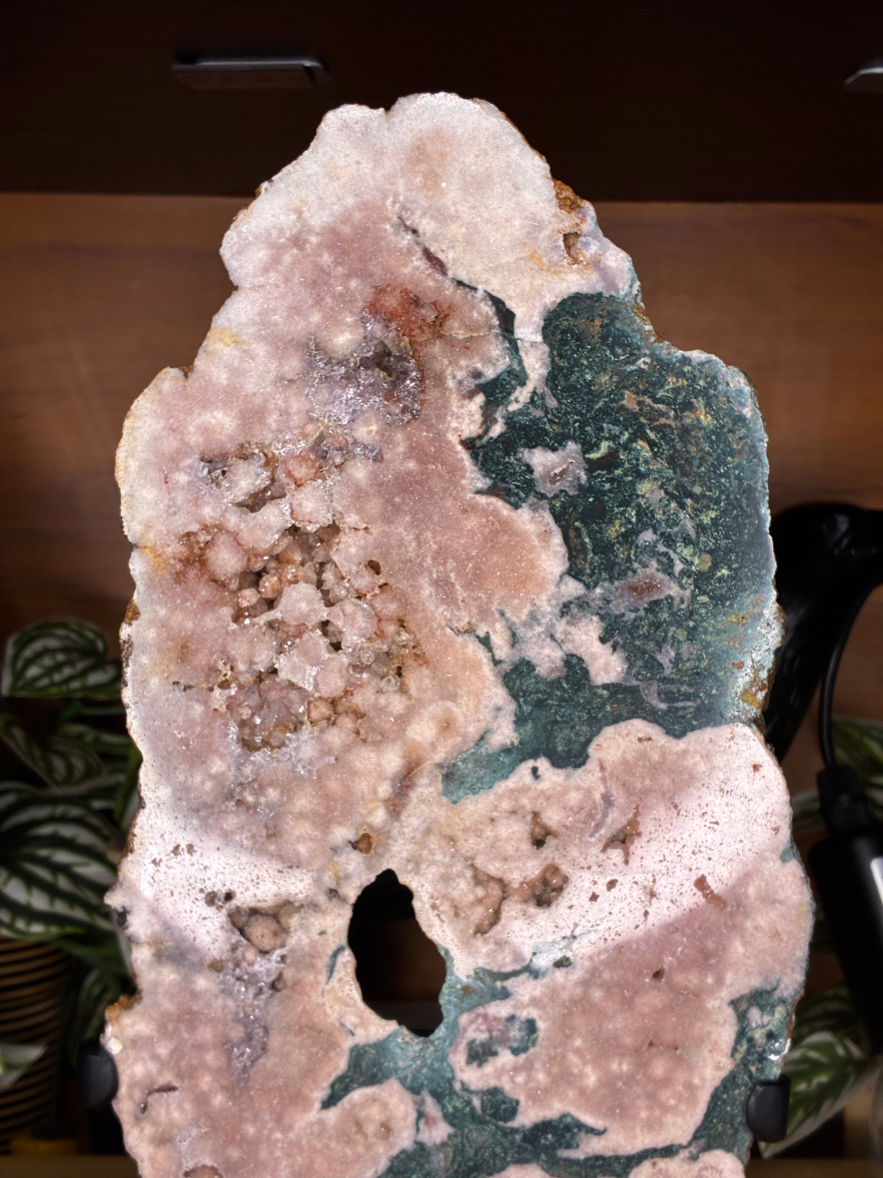 Pink Amethyst Slab on Stand