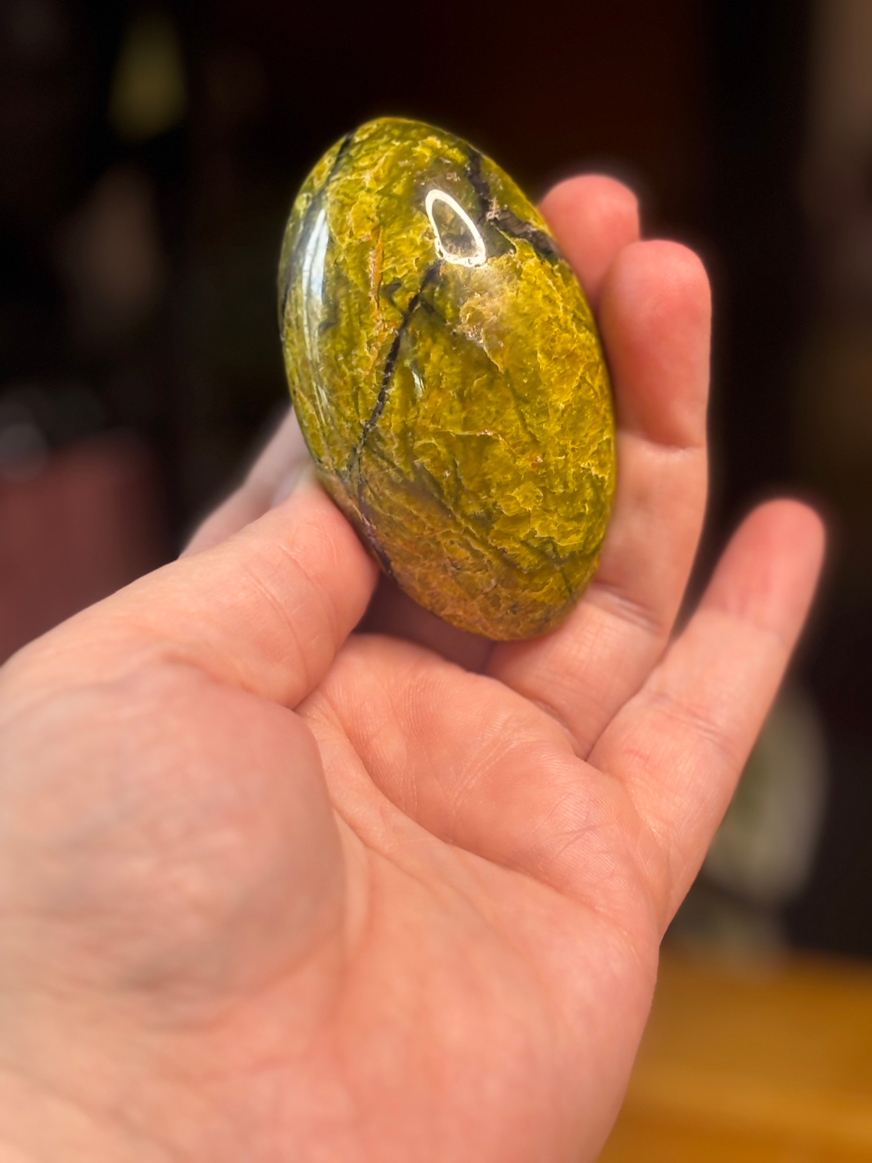 Green Opal Palm Stone