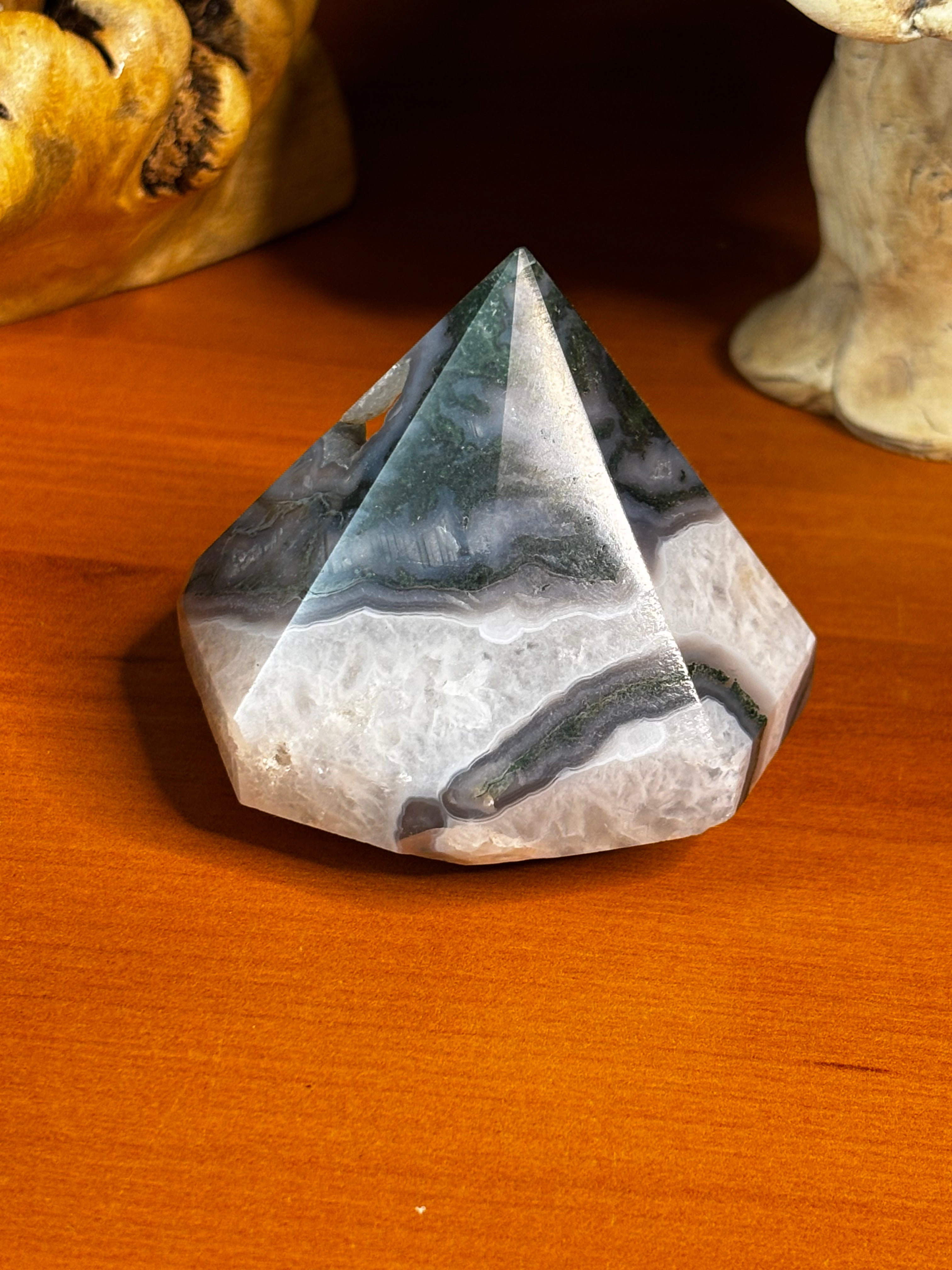 Druzy Moss Agate Diamond