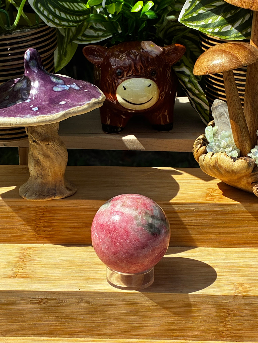 Thulite Epidote Sphere