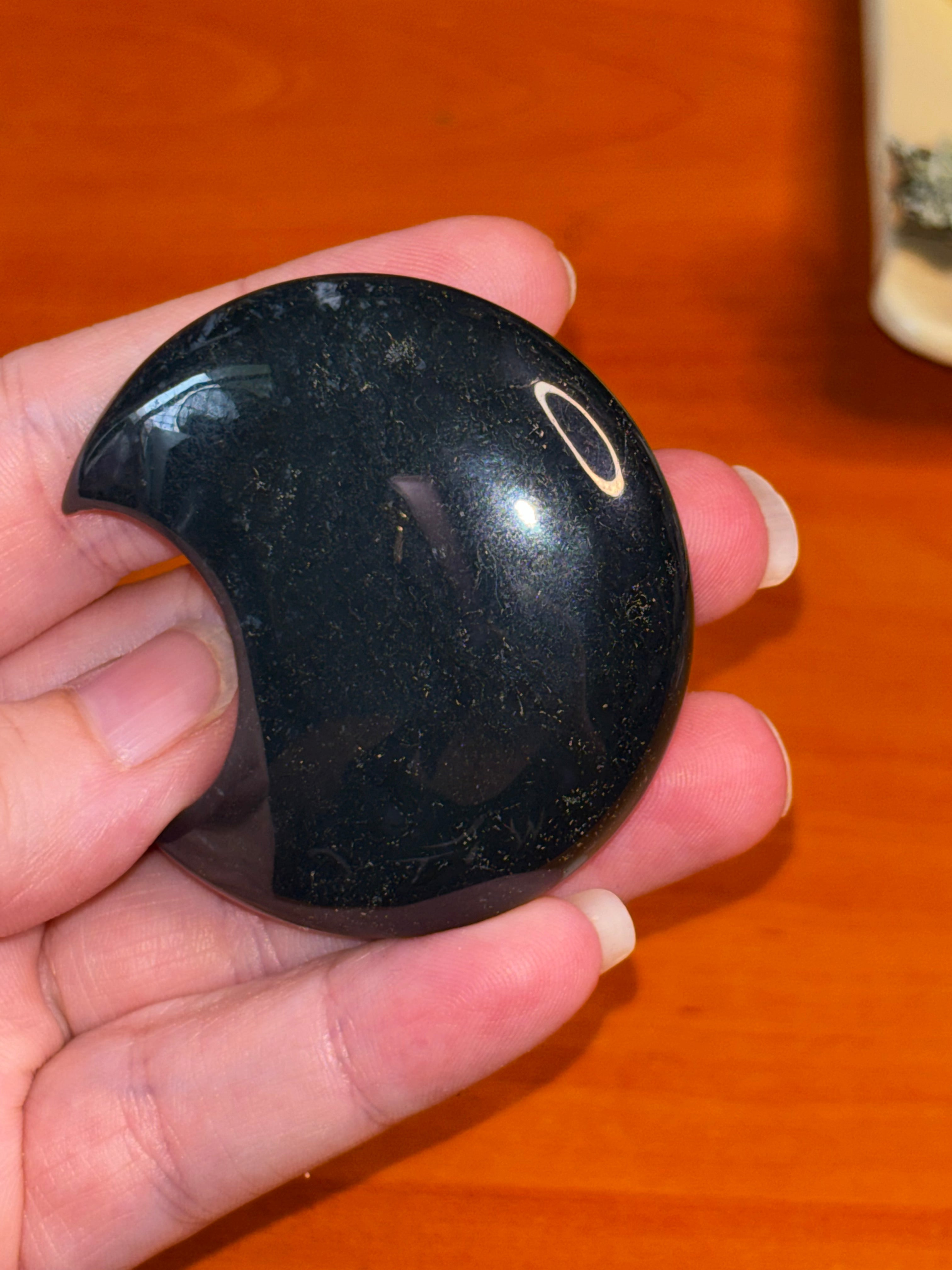 Super Dense Moss Agate Moon