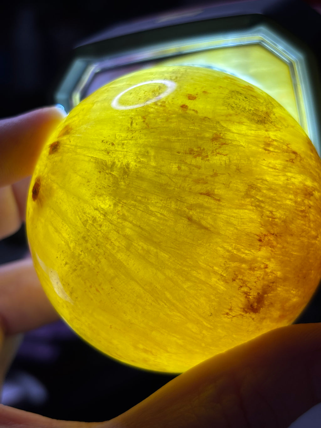 Yellow Fluorite Sphere