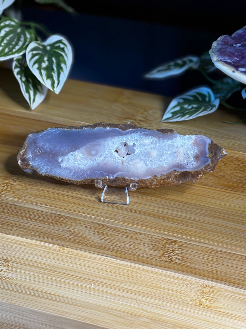 Pink Amethyst Flower Agate Slice 2