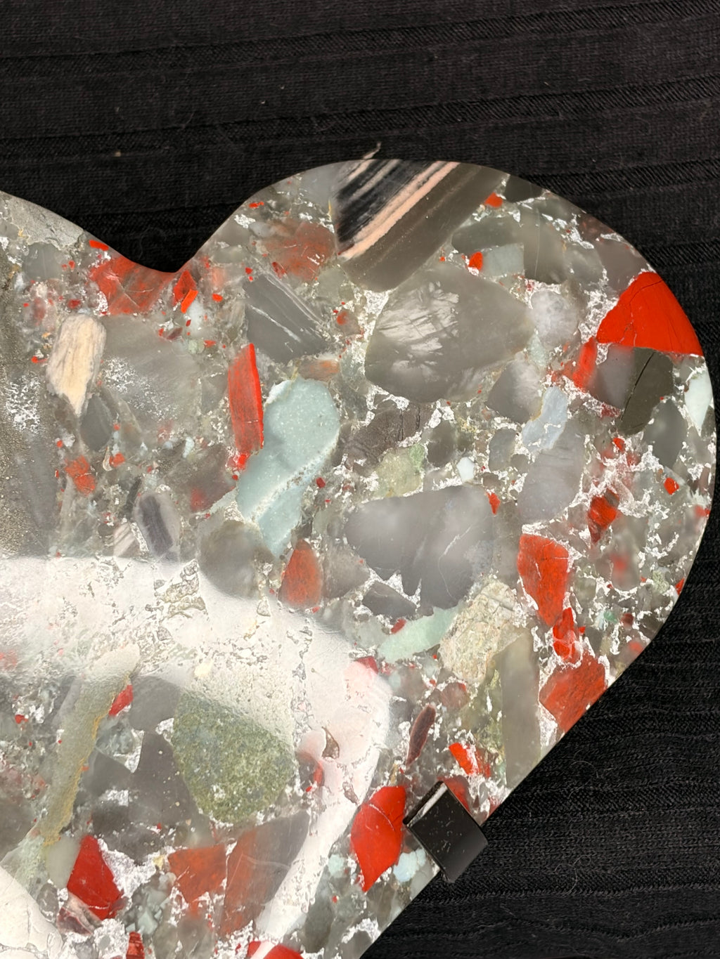 African Bloodstone Heart