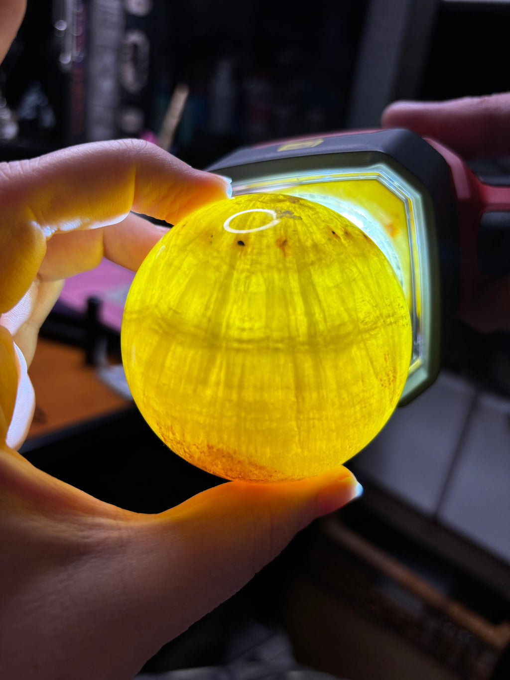 Yellow Fluorite Sphere