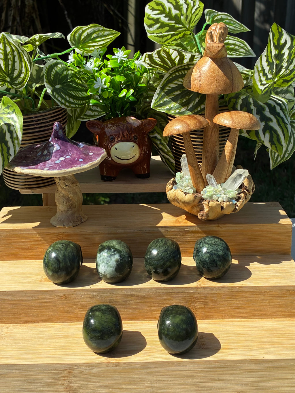 Green Jade Skulls