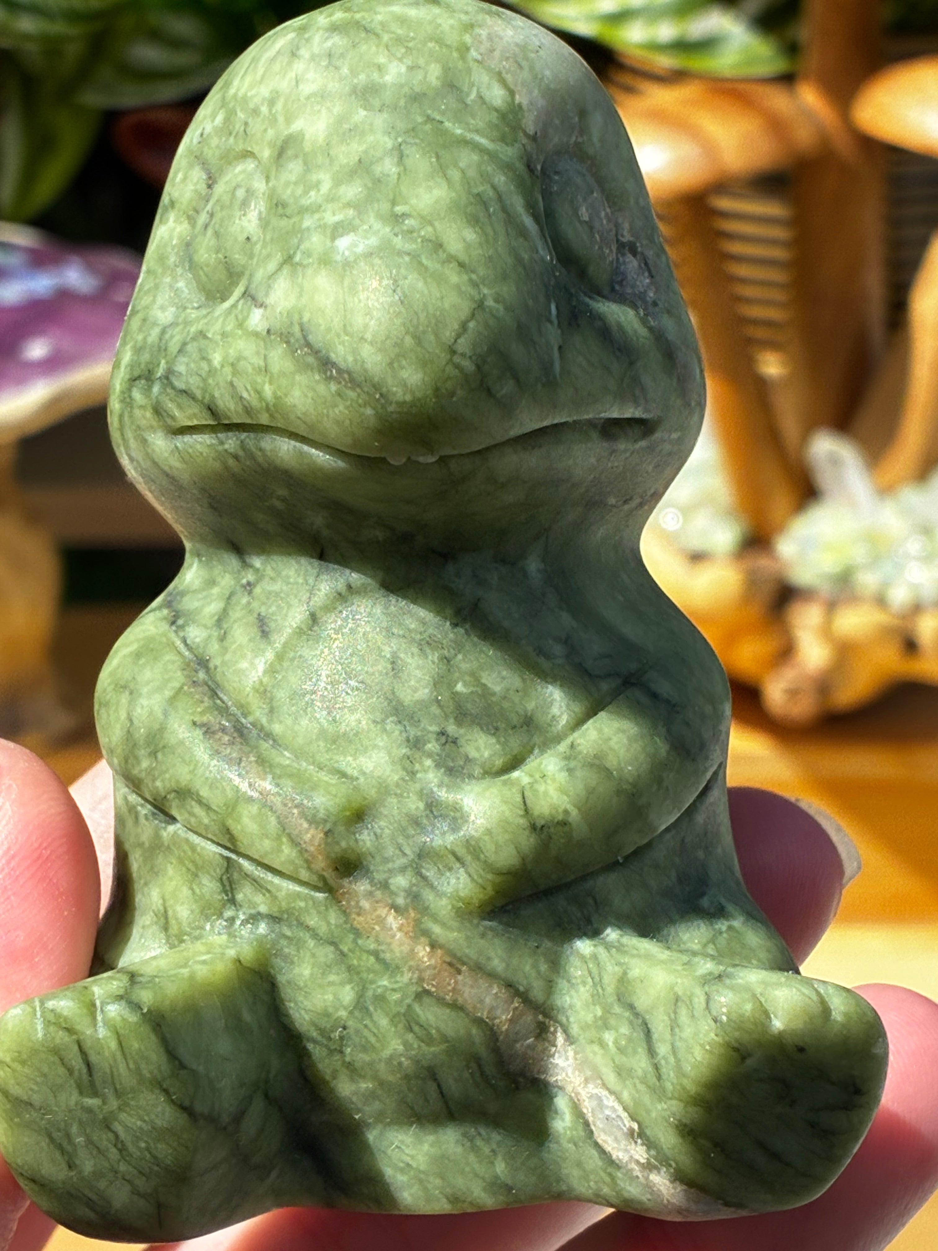Green Jade “Charmander” Carving