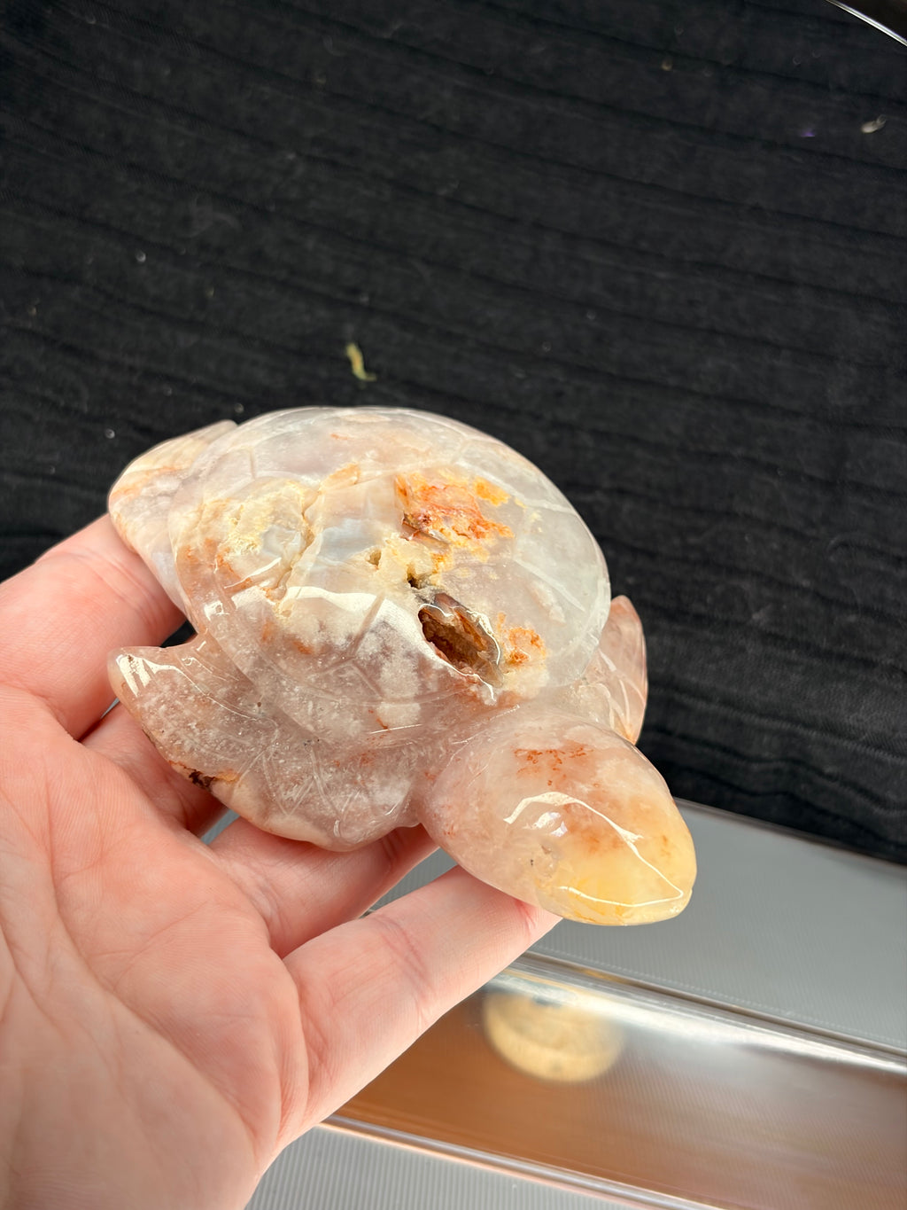 Flower Agate Turtle