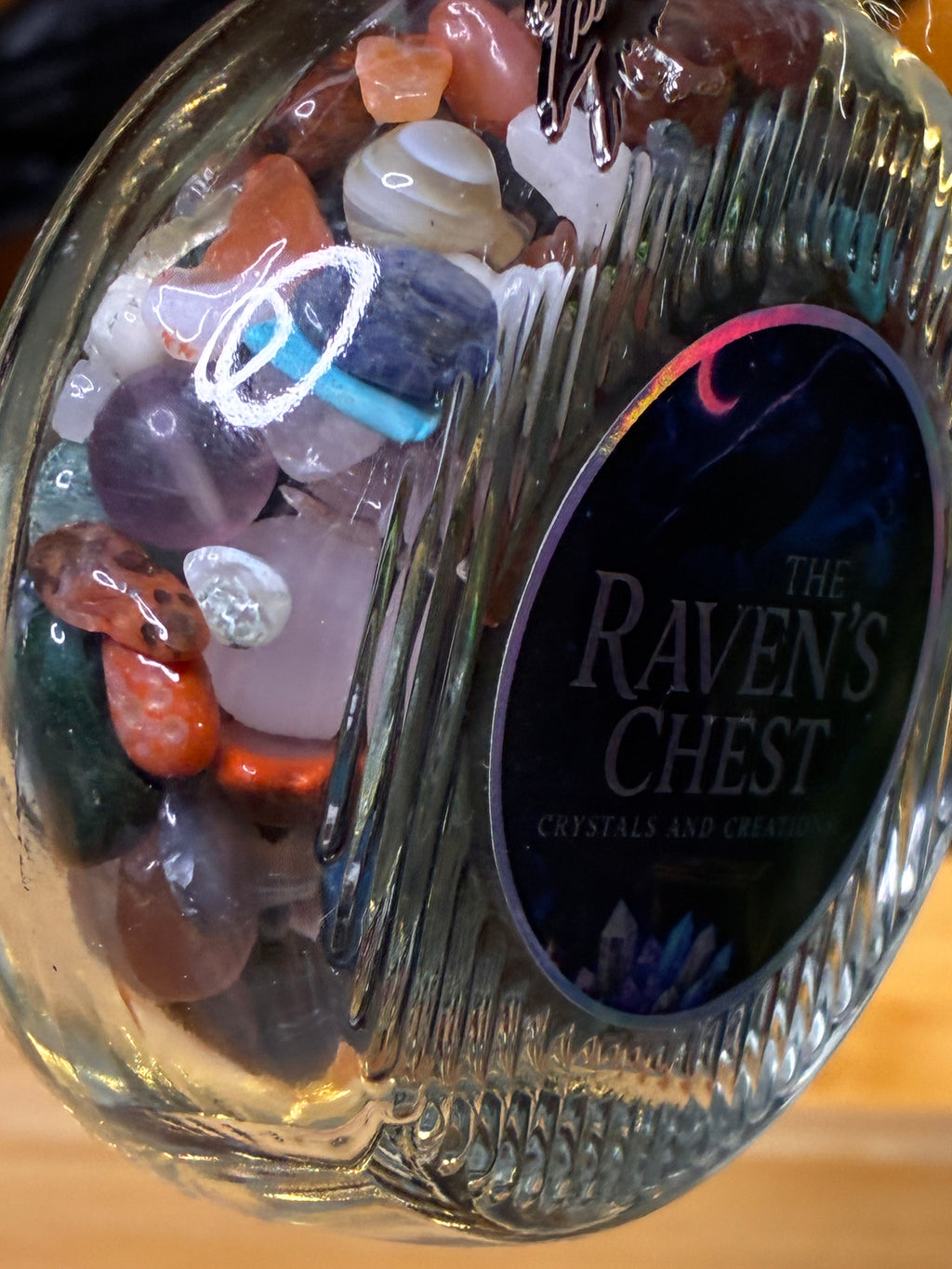 TRC Glass Crystal Chip Bottle