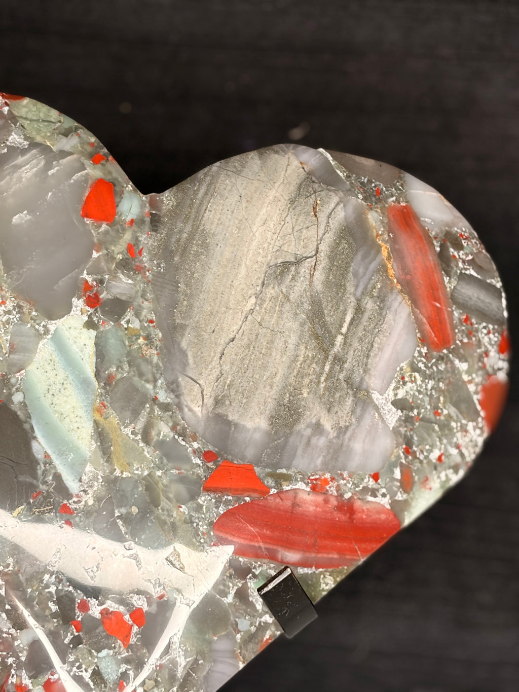 African Bloodstone Heart