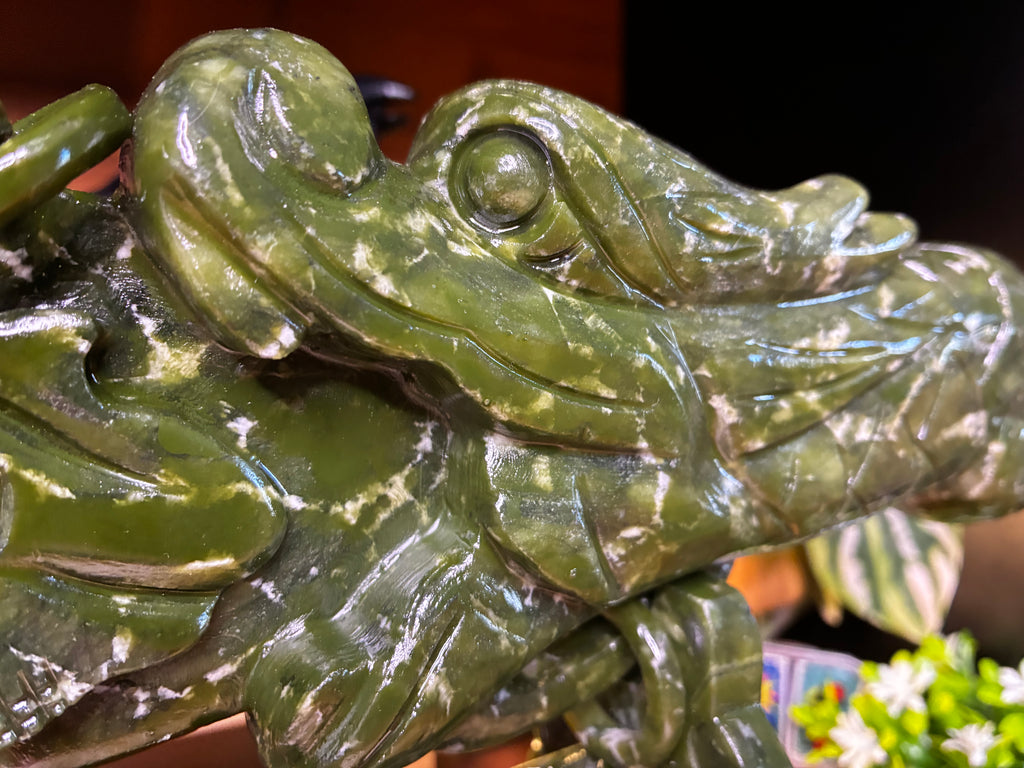 Green Jade Sword on Stand 2