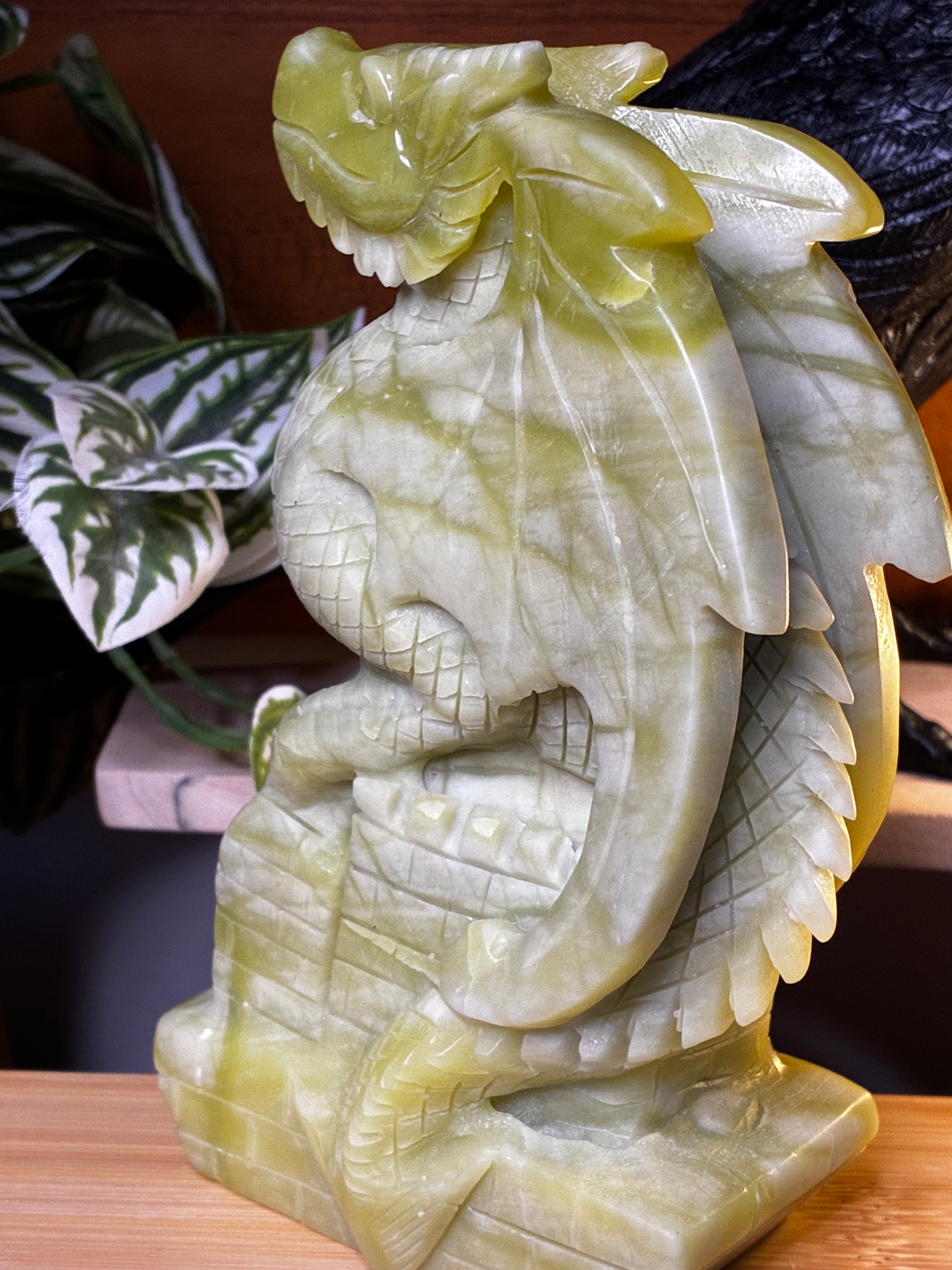 New Jade Dragon Carving