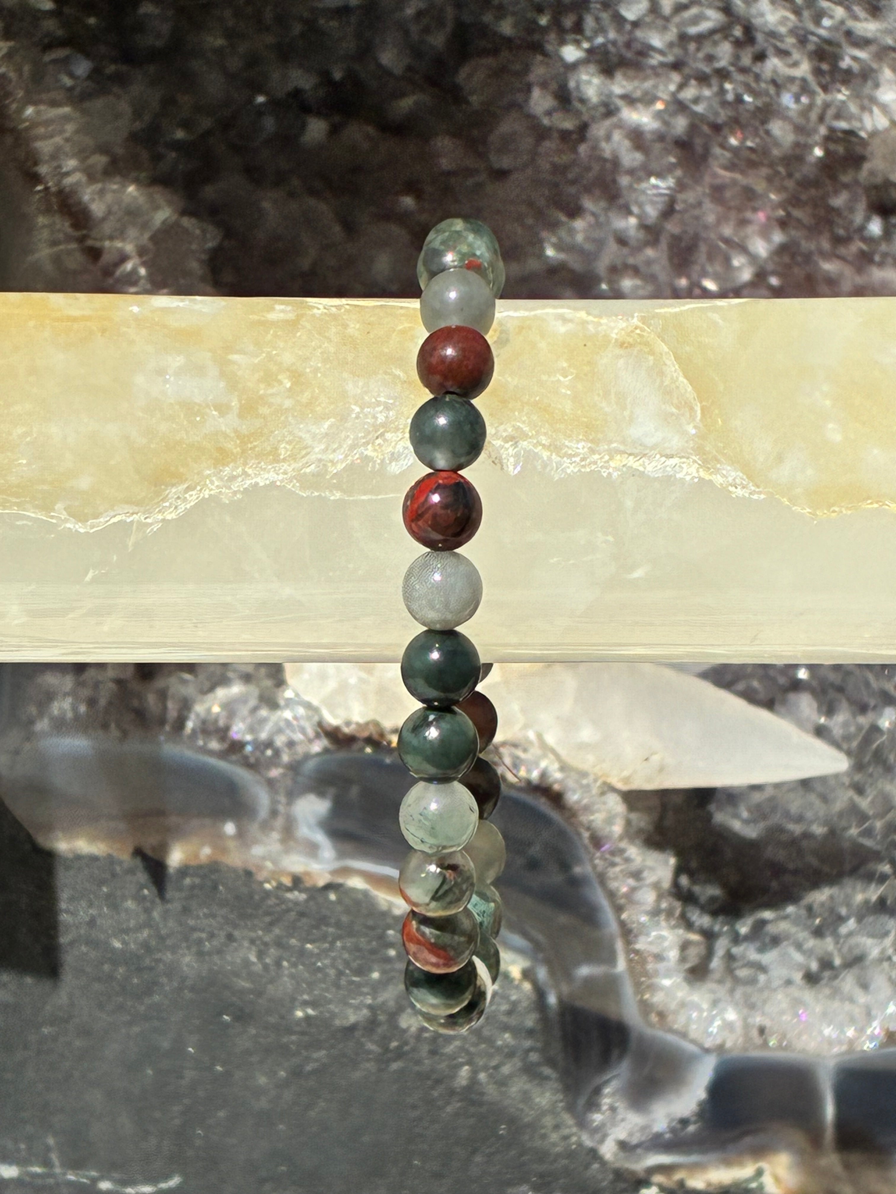 4mm African Bloodstone Bracelet