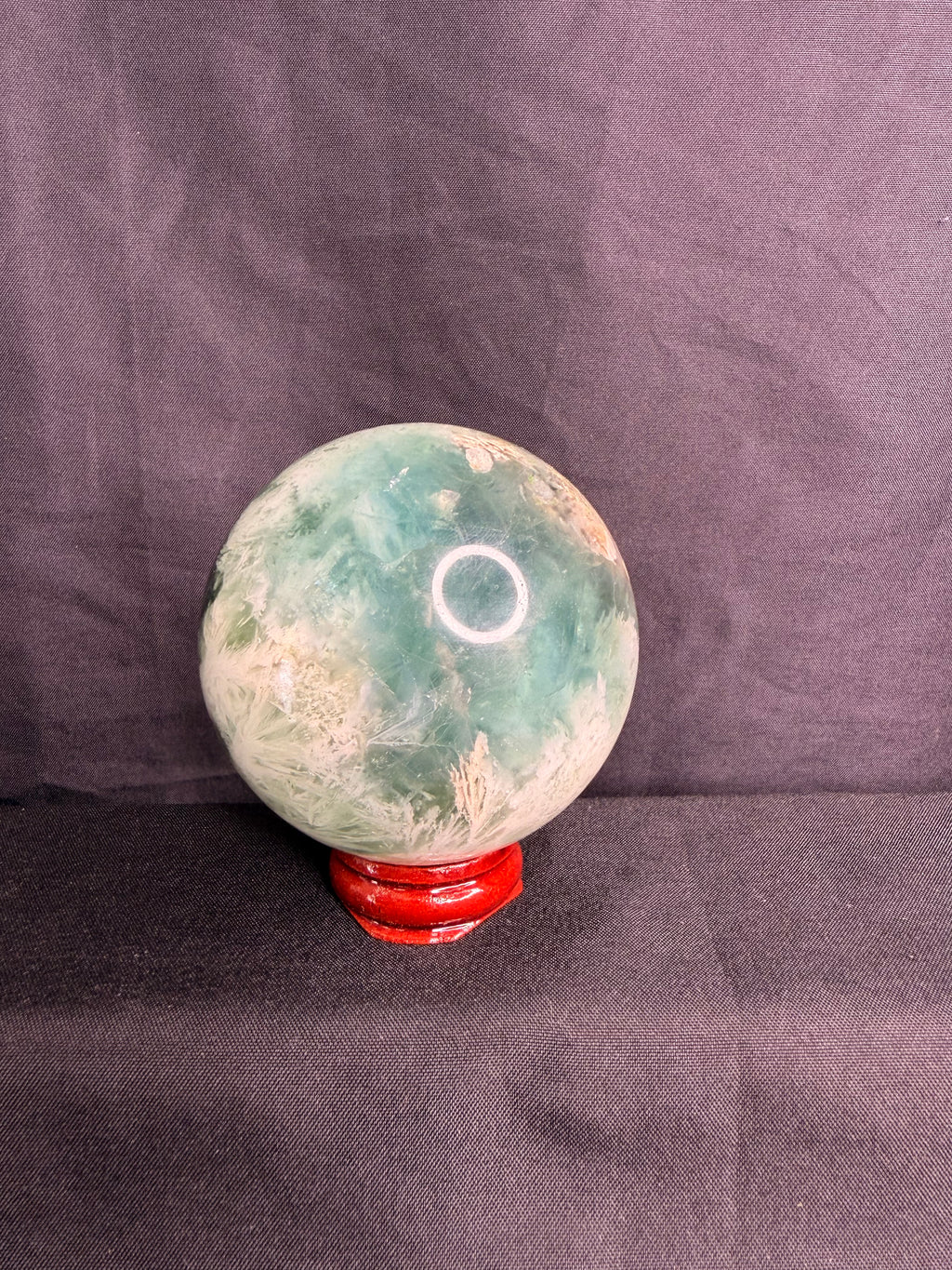 Rainbow Feather Fluorite Sphere