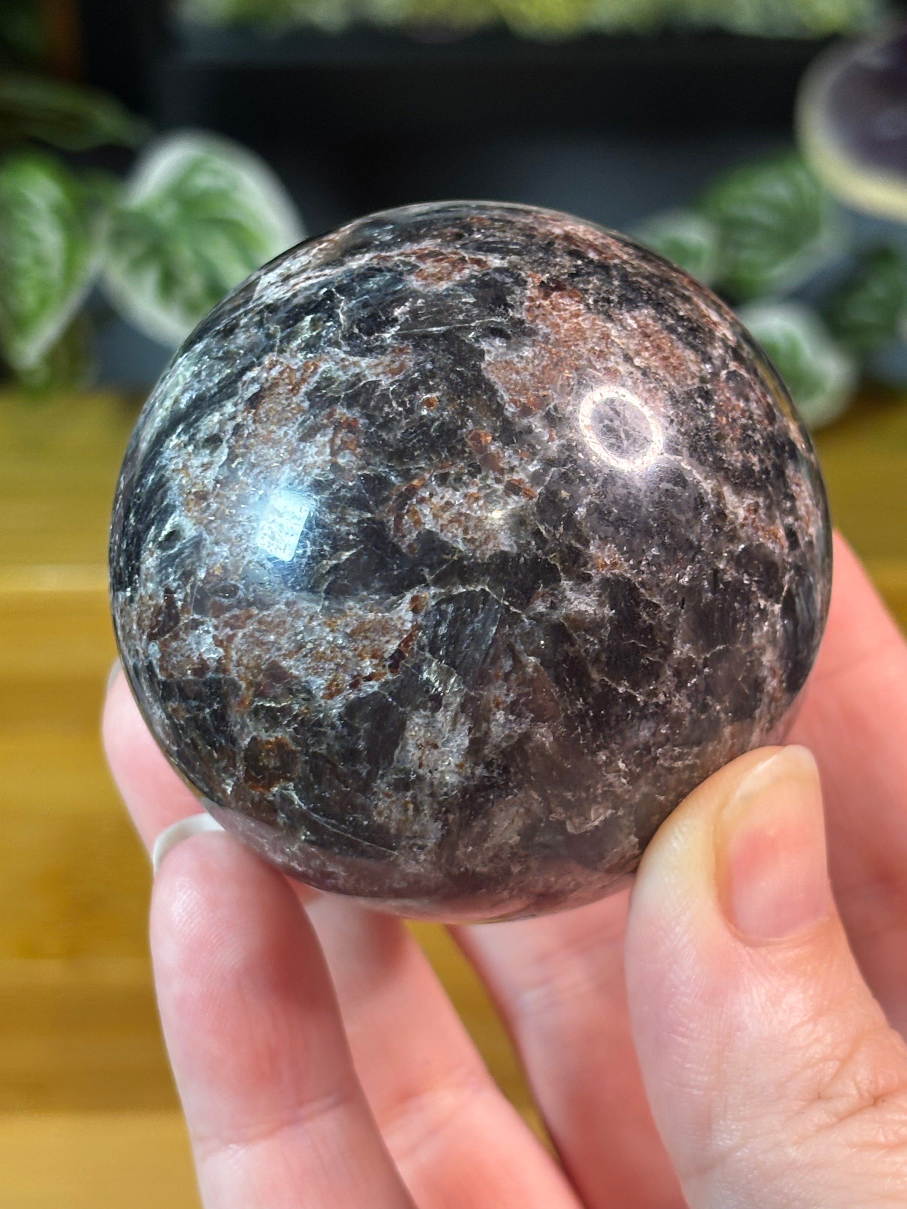 Arfvedsonite & Garnet Sphere