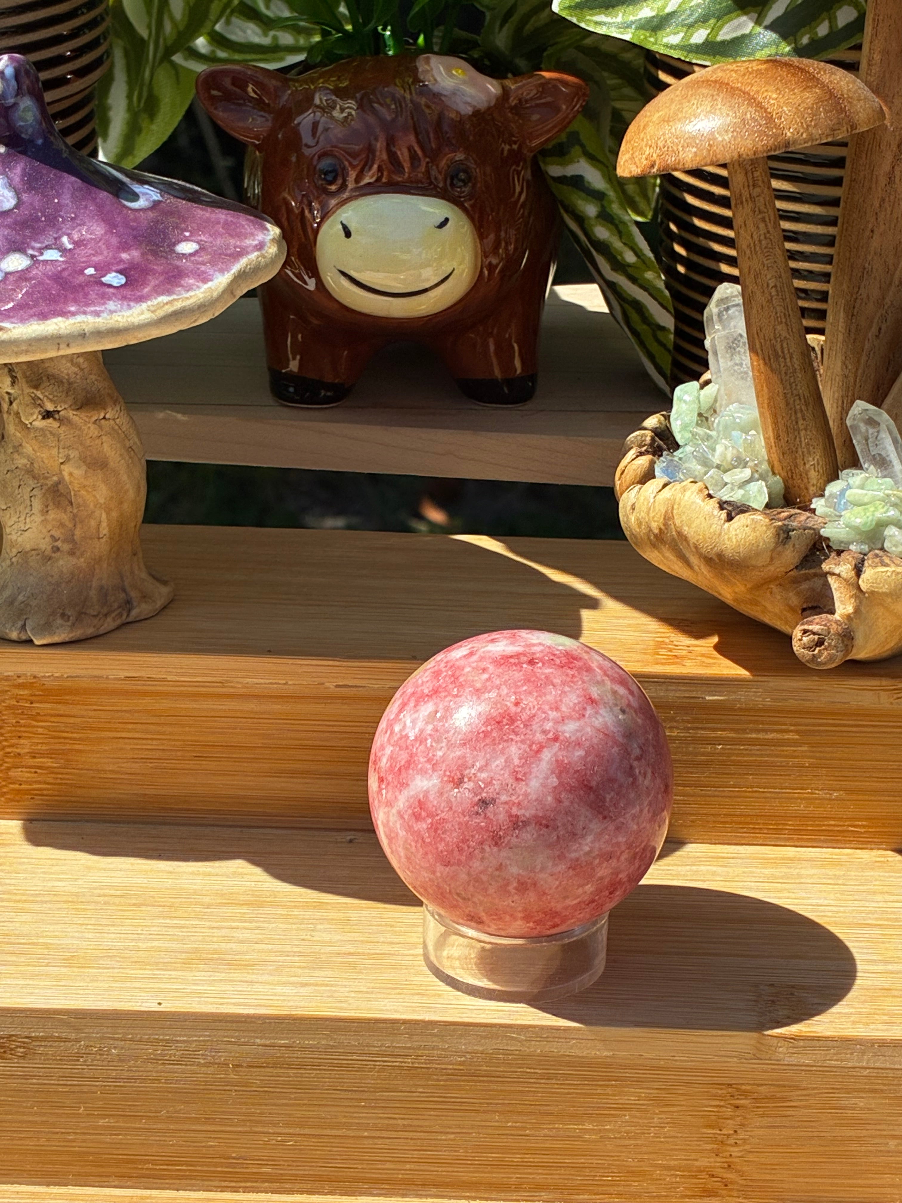 Thulite Sphere w/Epidote 2