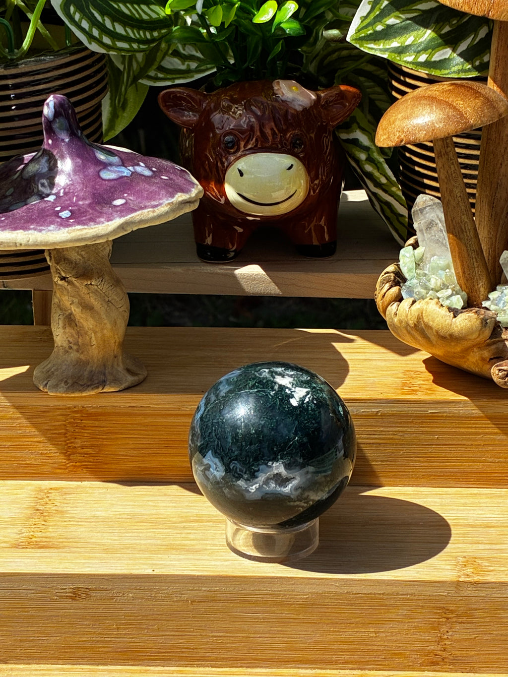 Moss Agate Sphere 3
