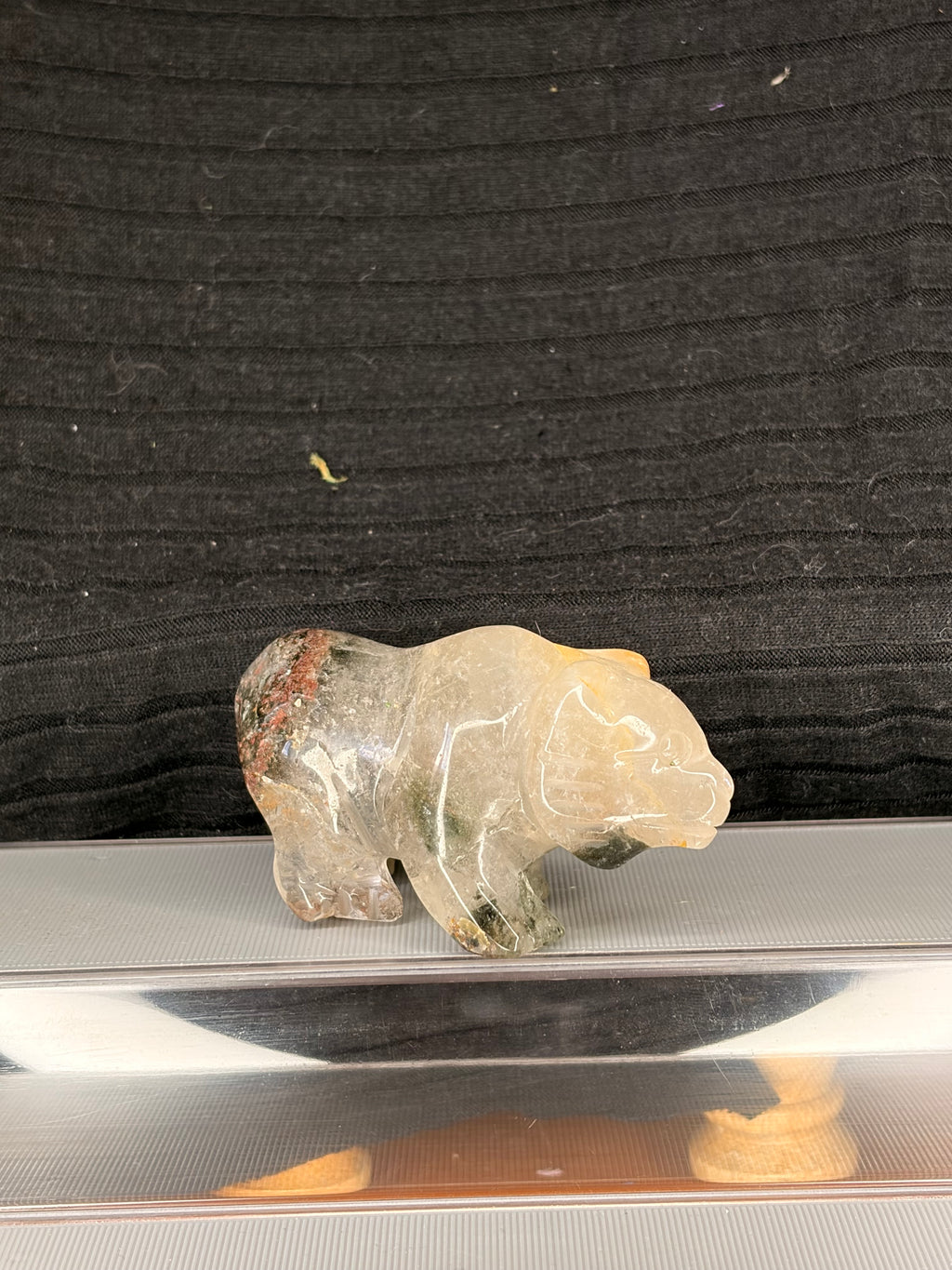 Garden Quartz Bear Carving