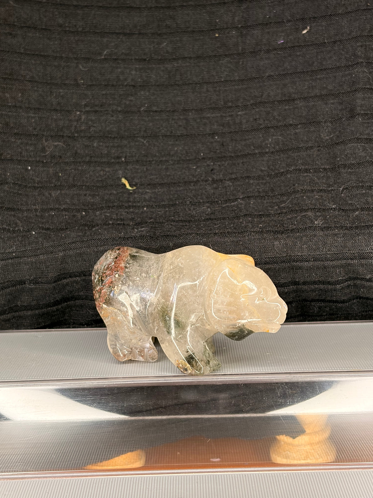 Garden Quartz Bear Carving