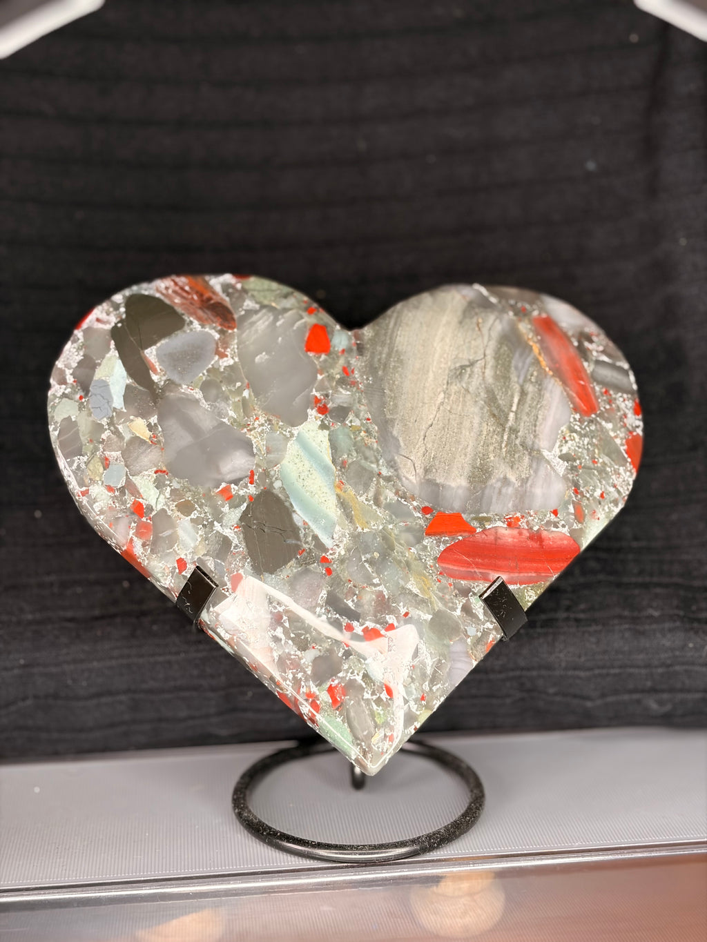 African Bloodstone Heart