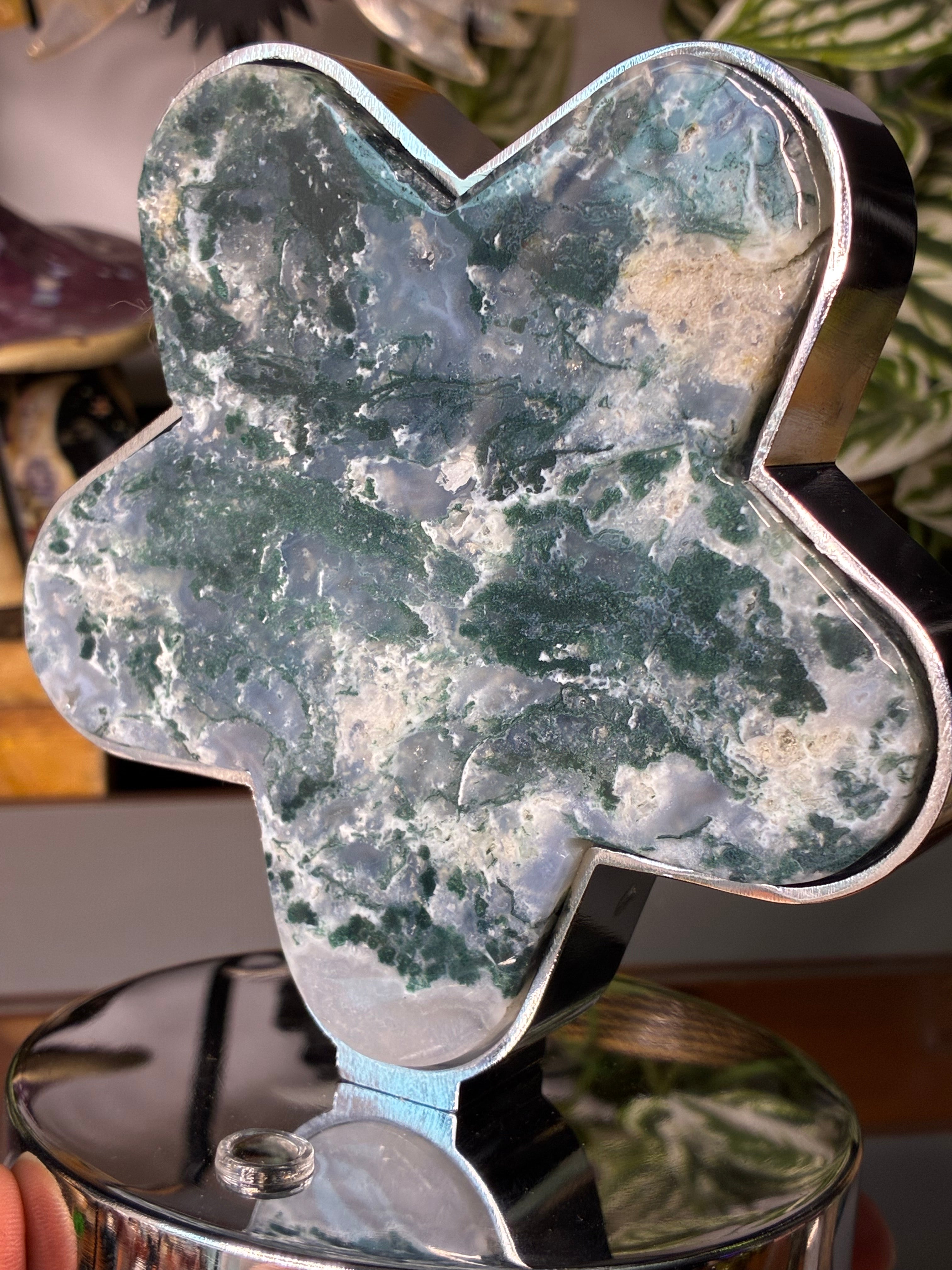 Moss Agate Star Lamp (USB)