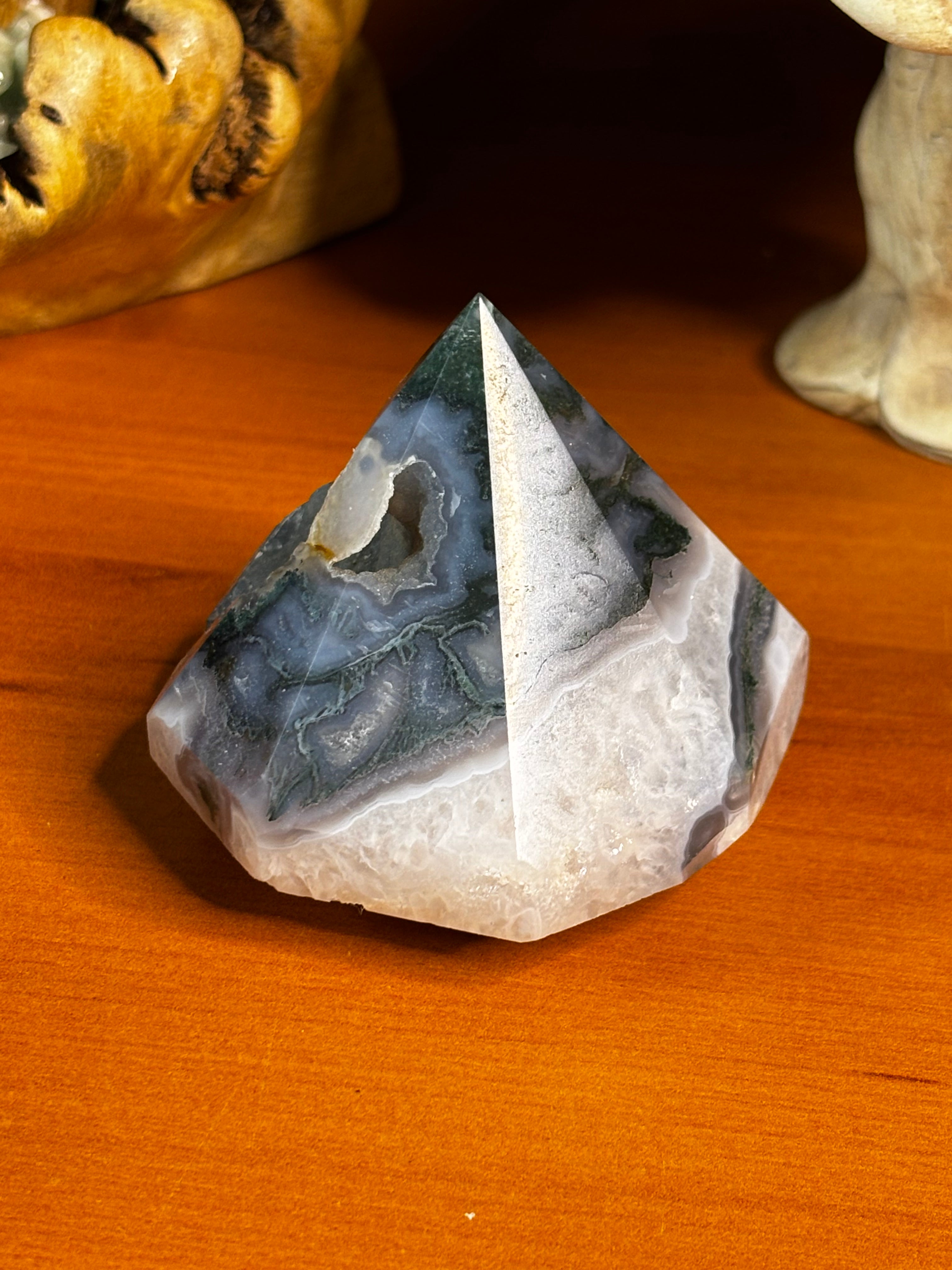 Druzy Moss Agate Diamond