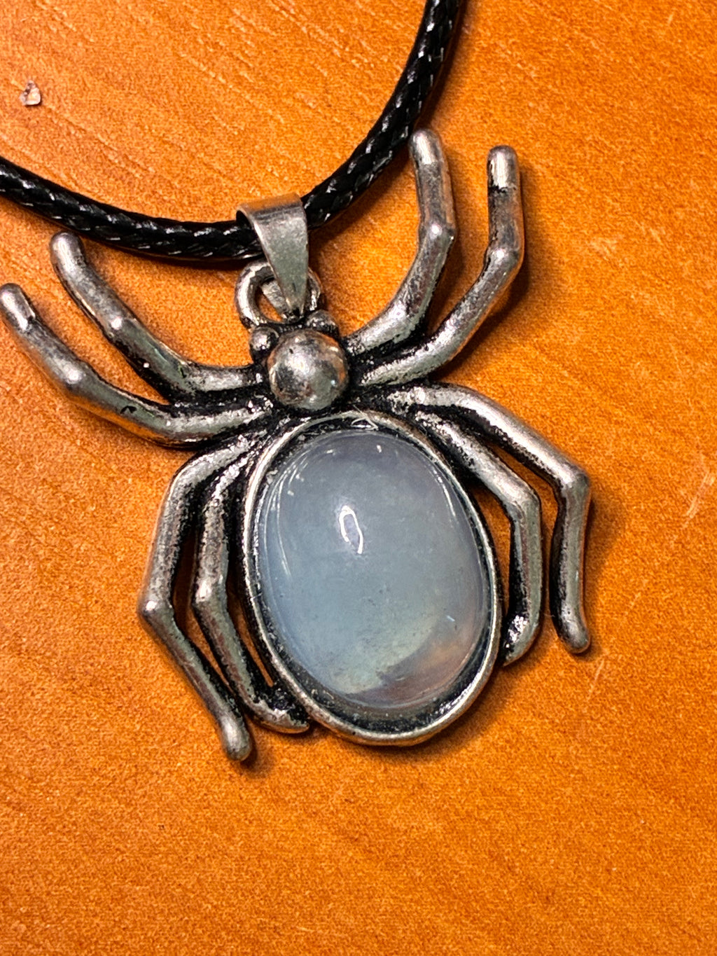 Aquamarine Spider Pendant