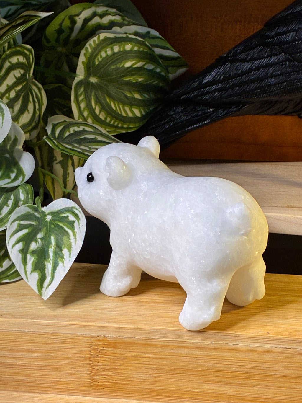 White Jade Pig Carving