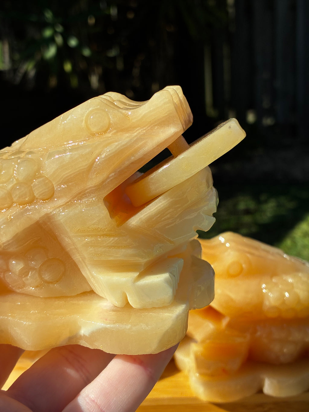 Orange Calcite Money Toad