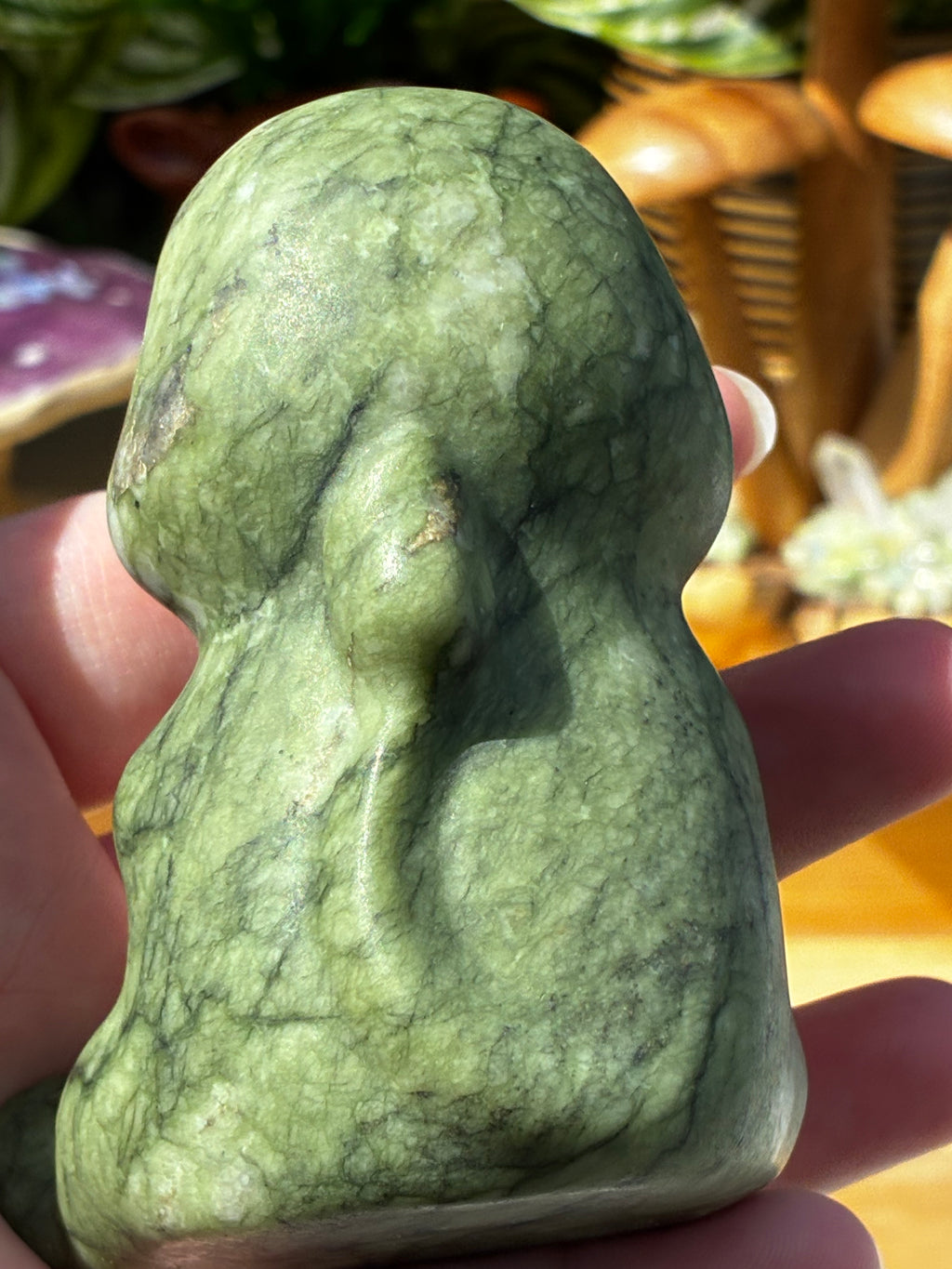 Green Jade “Charmander” Carving