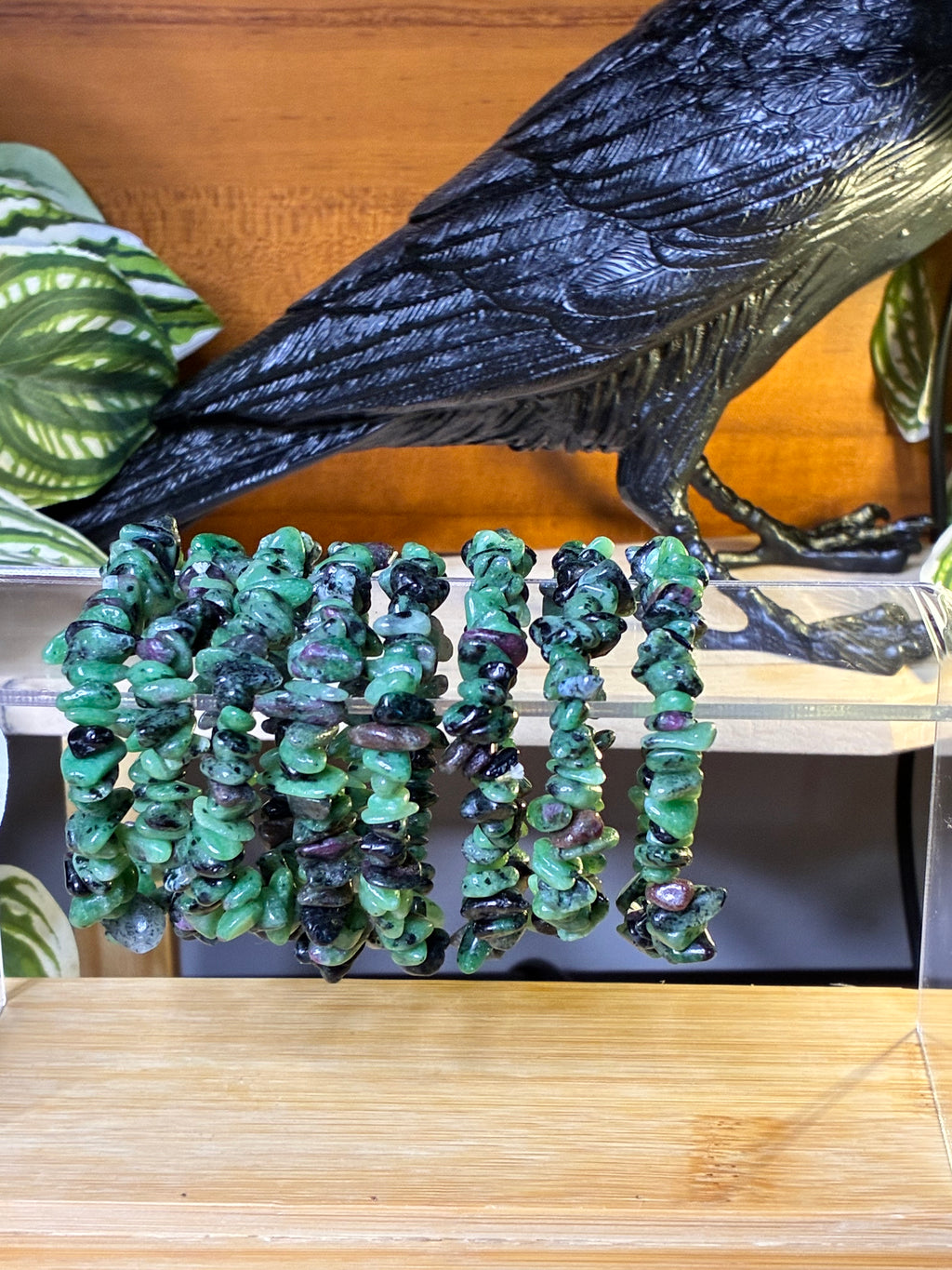 Ruby Zoisite Chip Bracelets