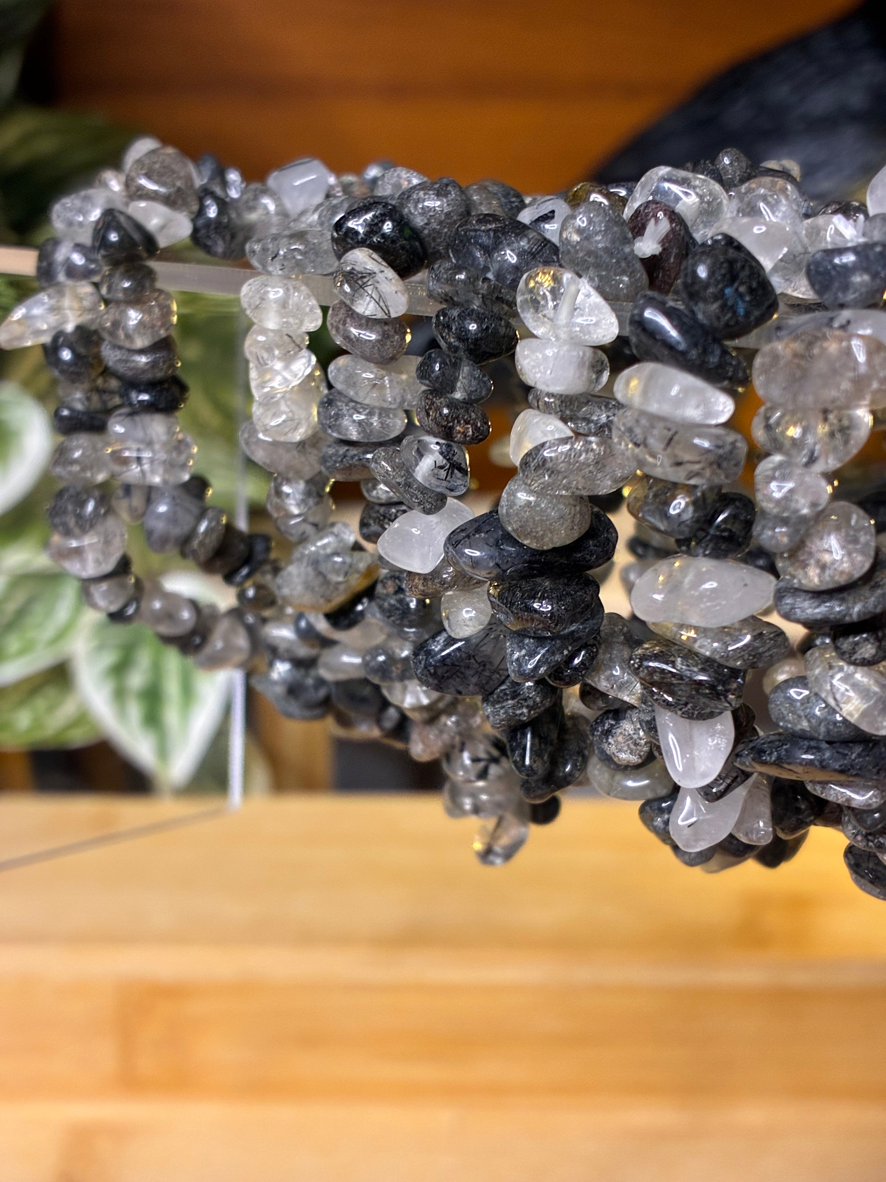 Black Tourmaline Chip Bracelets